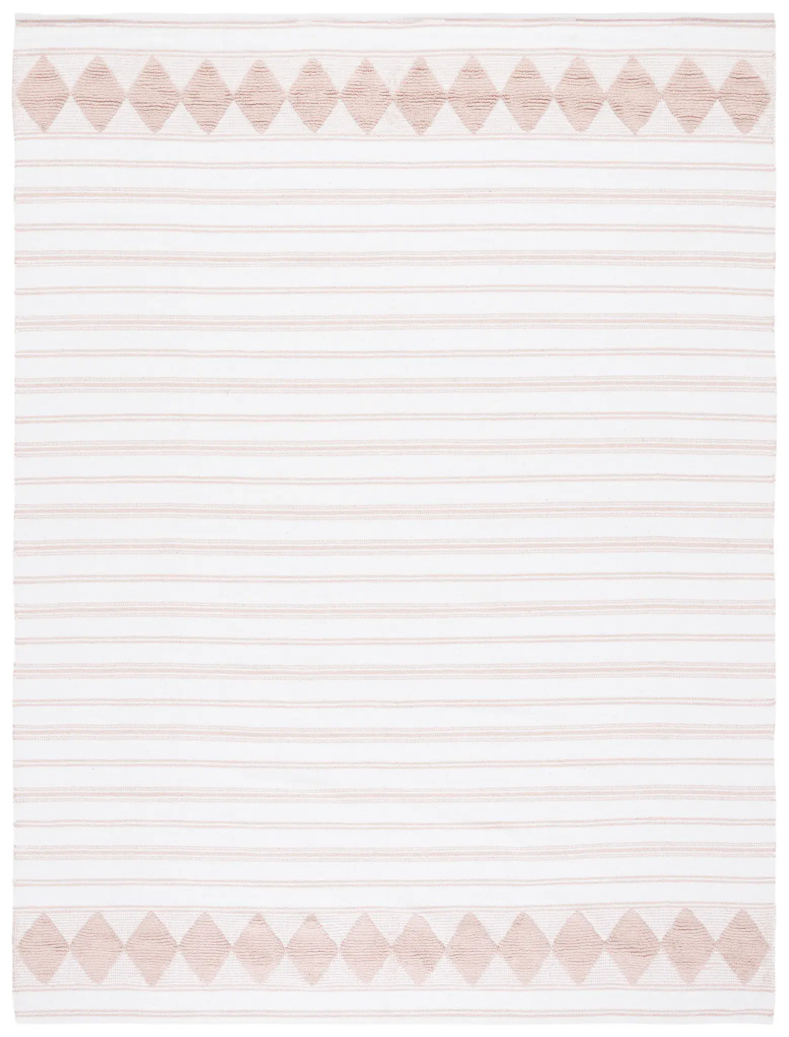 Montauk Striped Diamond Flatweave Cotton Rug