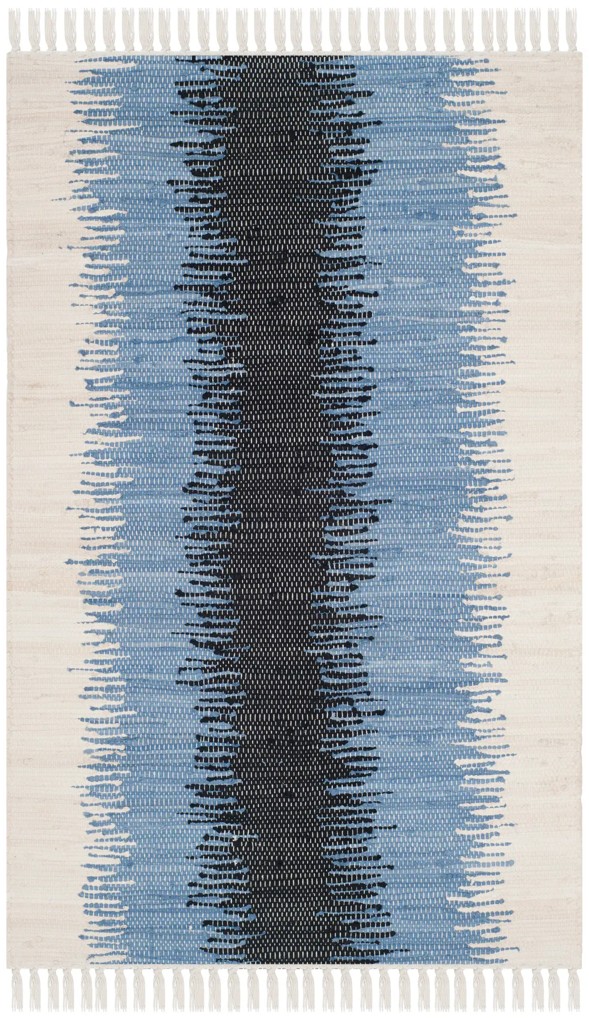 Montauk Jagged Stripe Hand-Woven Cotton Rug