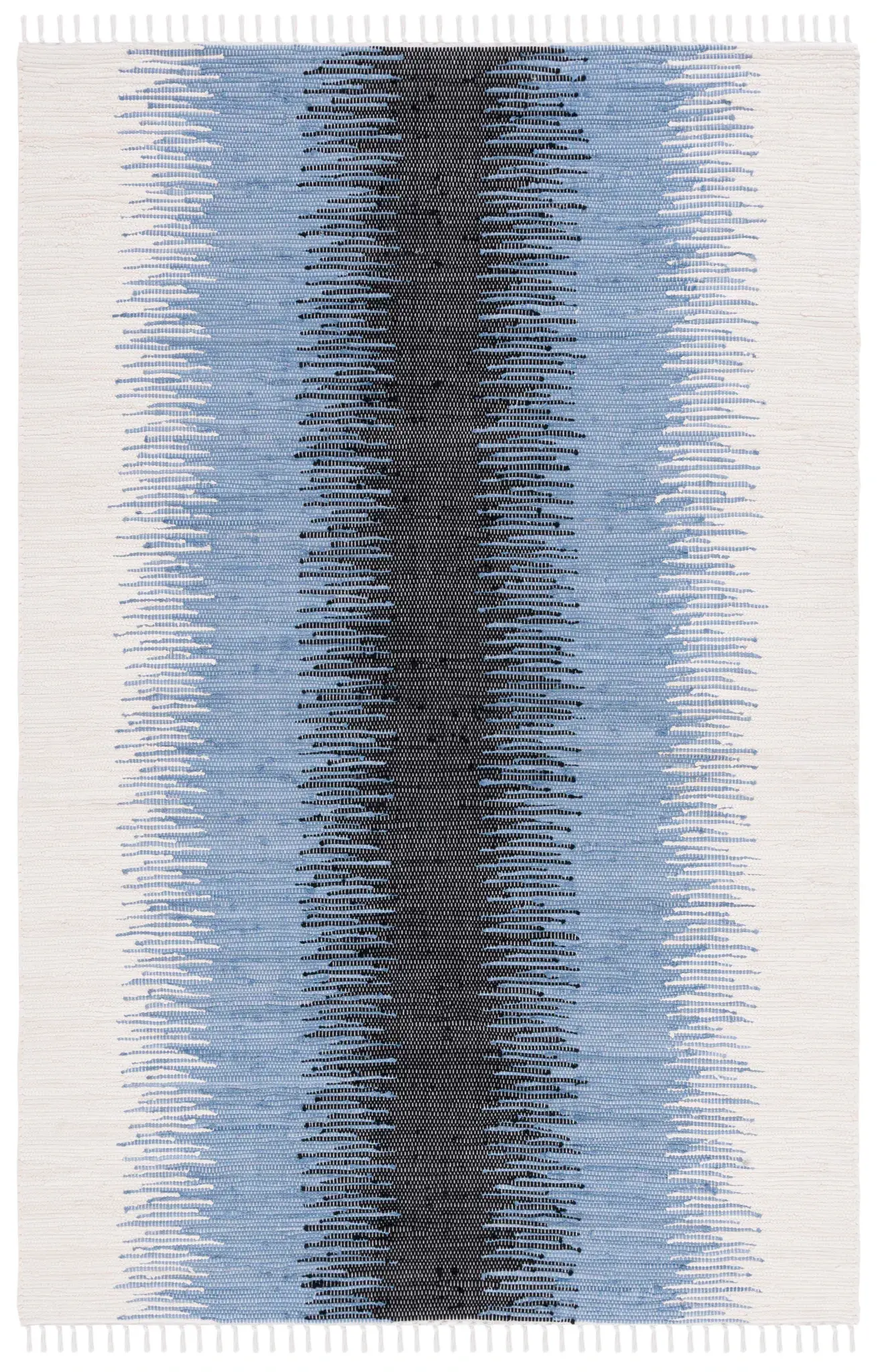 Montauk Jagged Stripe Hand-Woven Cotton Rug