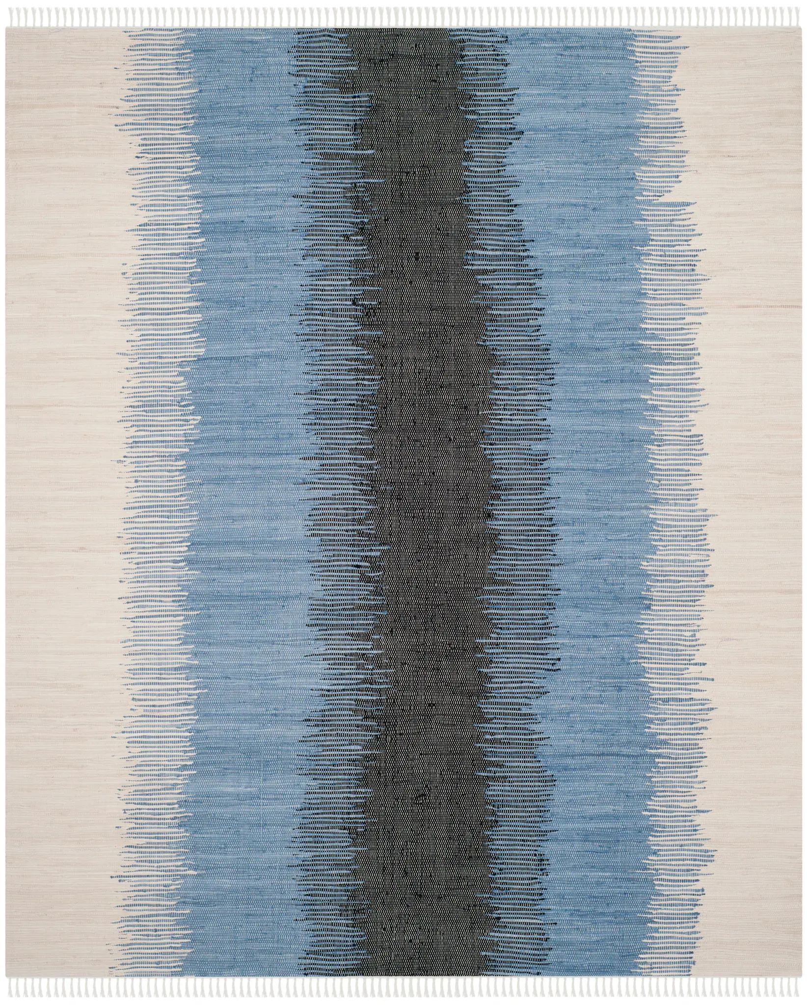 Montauk Jagged Stripe Hand-Woven Cotton Rug