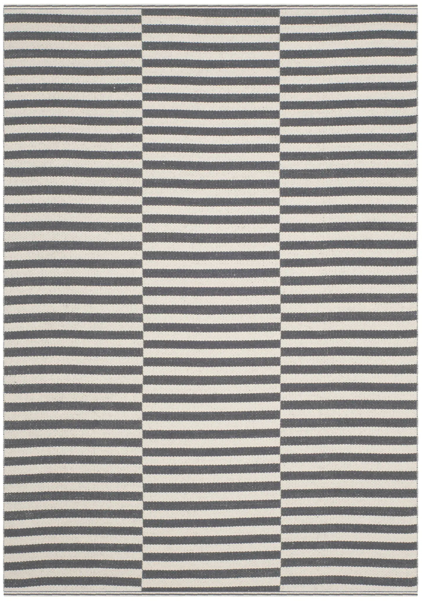 Montauk Offset Stripe Hand-Woven Cotton Rug