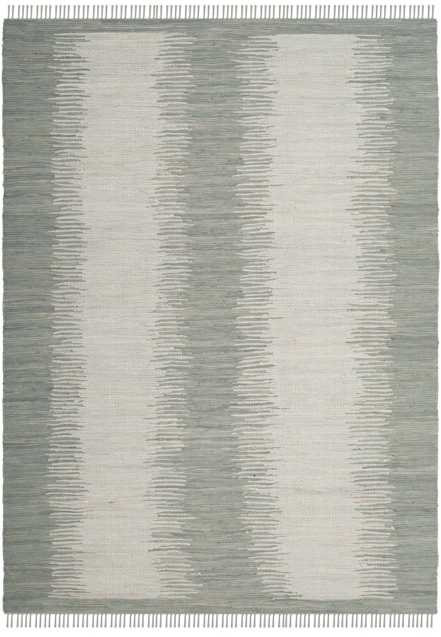 Montauk Feathered Stripe Hand-Woven Cotton Rug