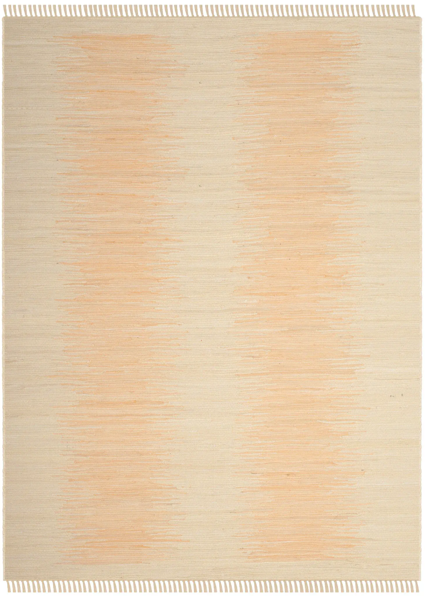 Montauk Feathered Stripe Hand-Woven Cotton Rug