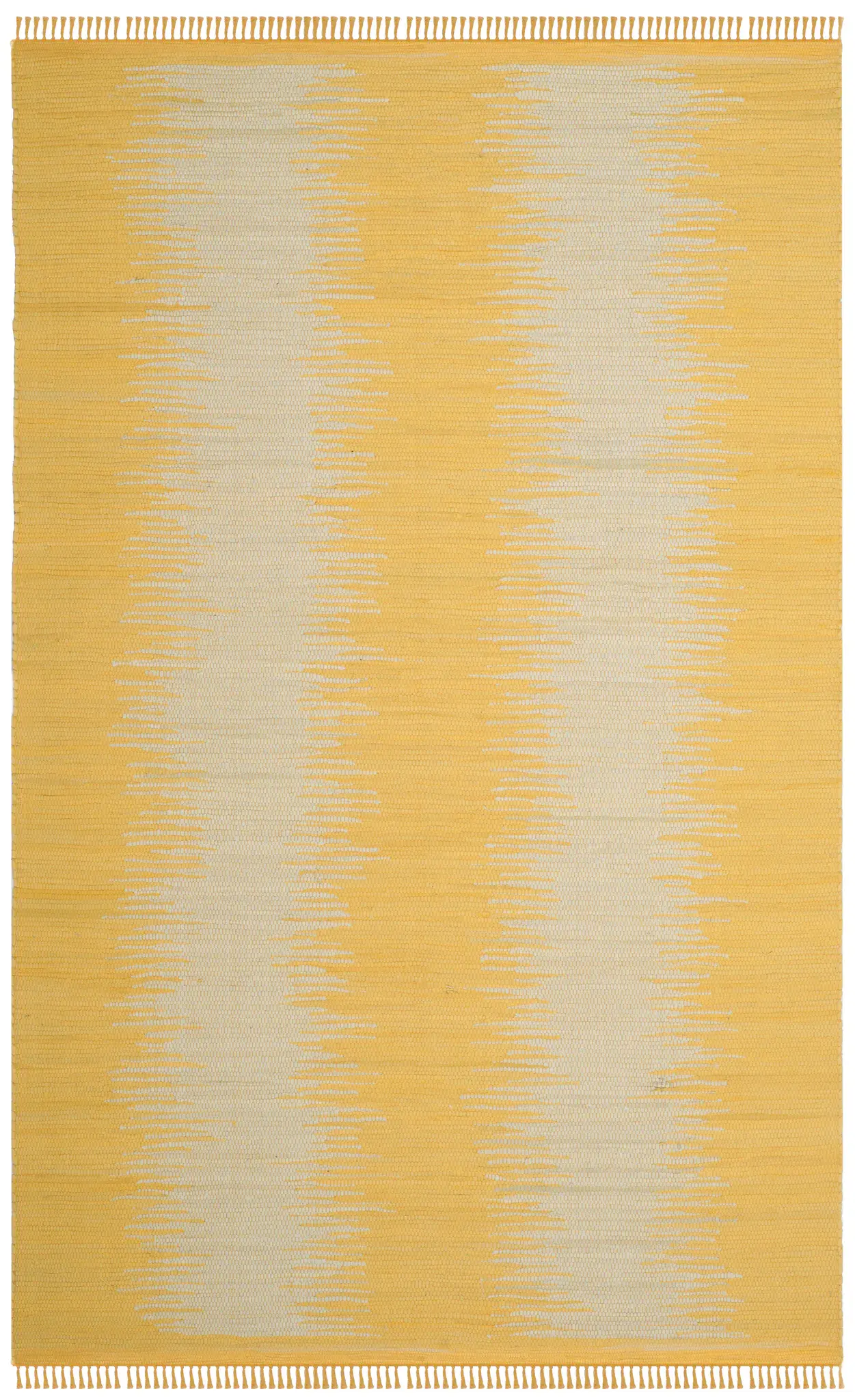 Montauk Feathered Stripe Hand-Woven Cotton Rug