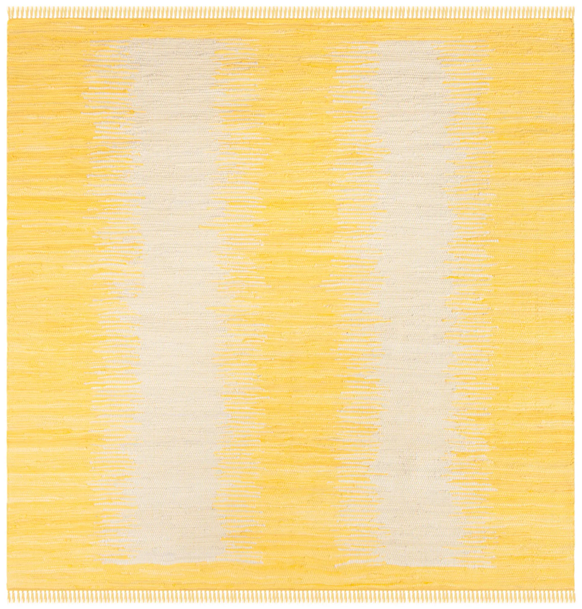 Montauk Feathered Stripe Hand-Woven Cotton Rug