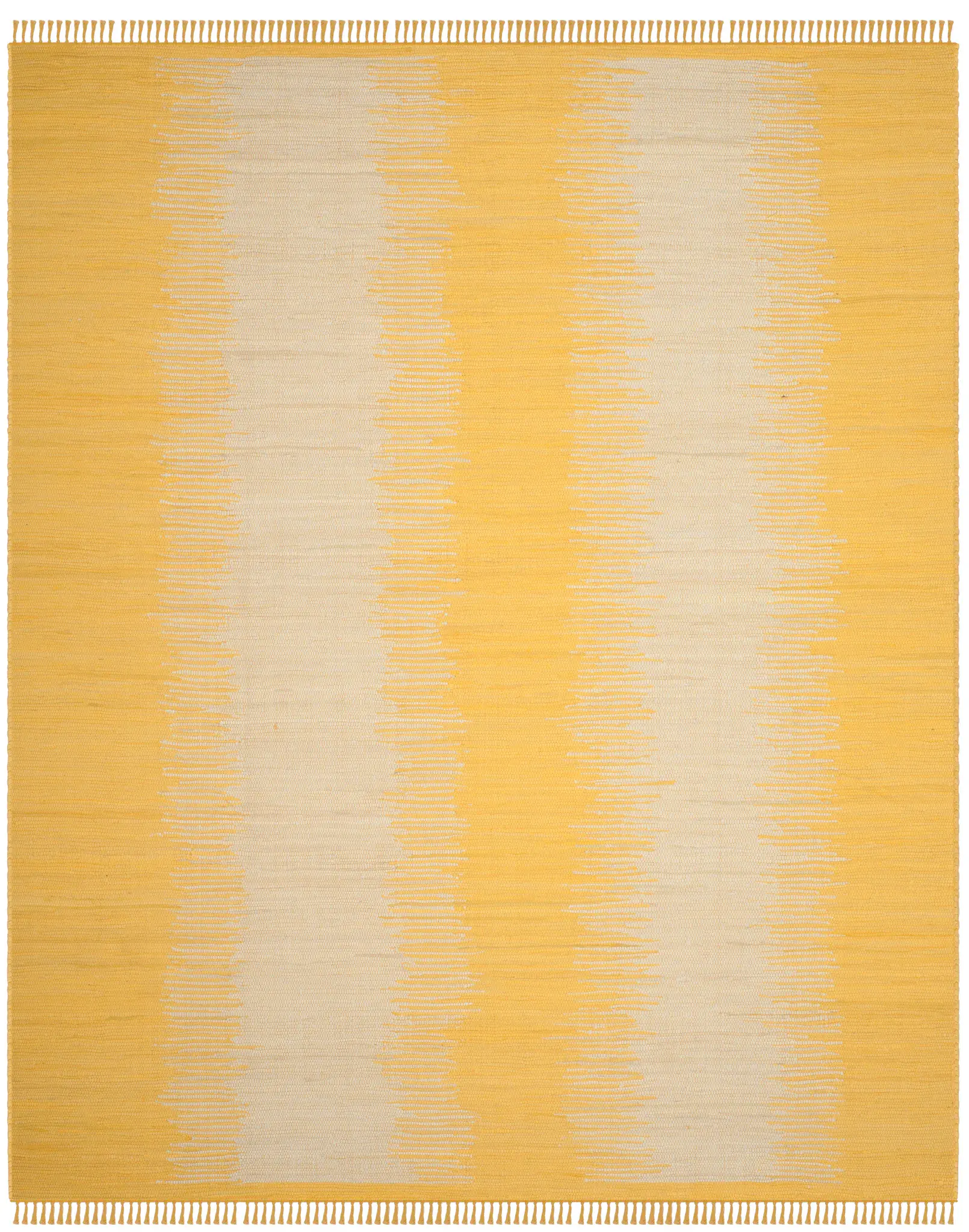 Montauk Feathered Stripe Hand-Woven Cotton Rug