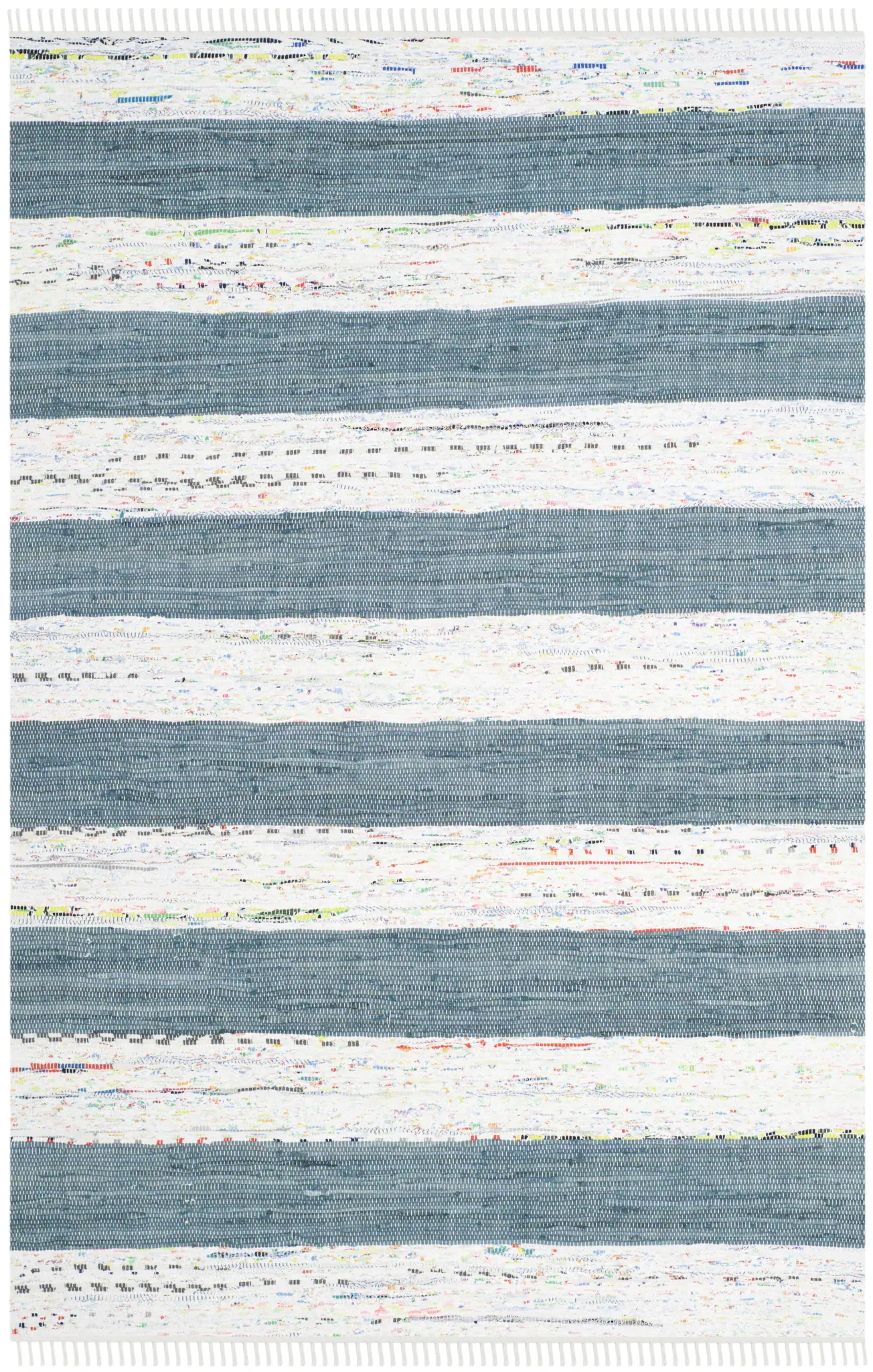 Montauk Marled Wide Stripe Hand-Woven Cotton Rug