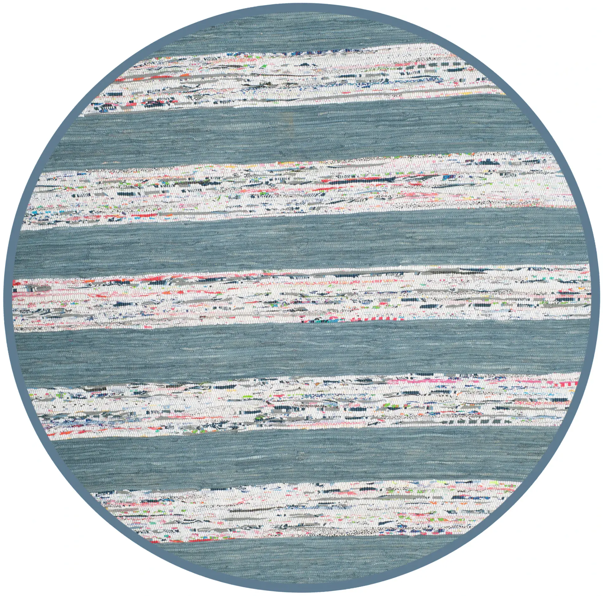 Montauk Marled Wide Stripe Hand-Woven Cotton Rug