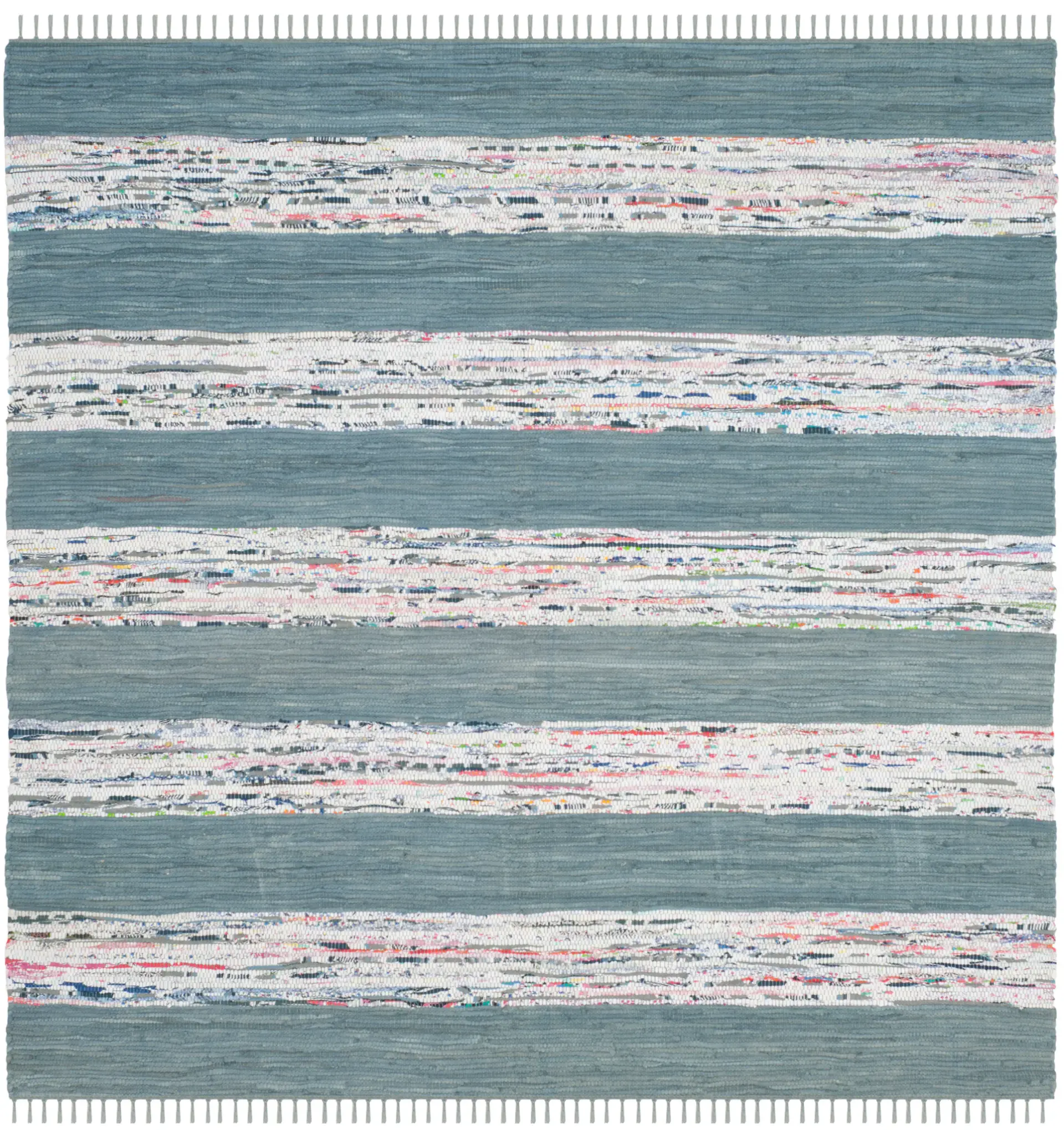 Montauk Marled Wide Stripe Hand-Woven Cotton Rug