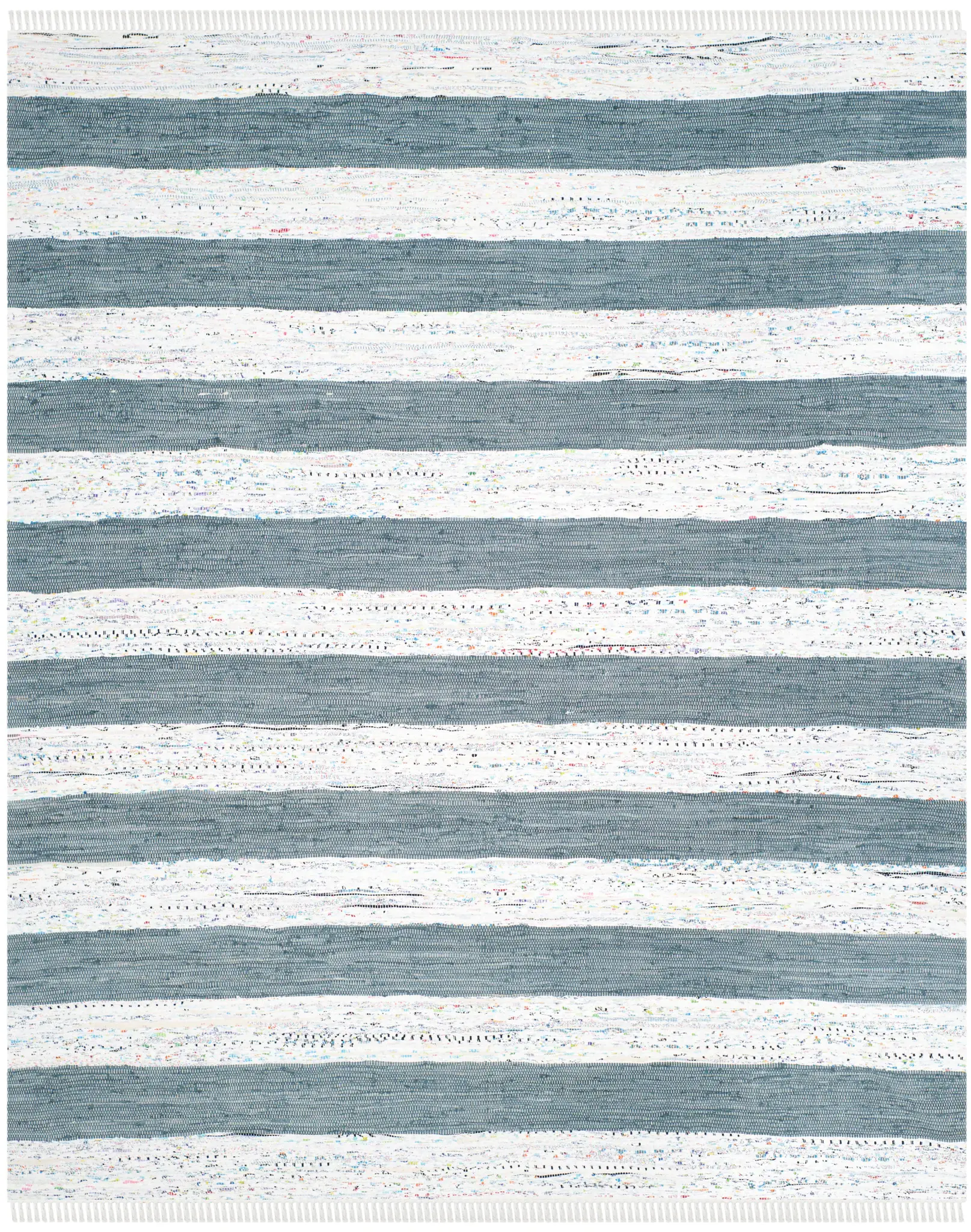 Montauk Marled Wide Stripe Hand-Woven Cotton Rug