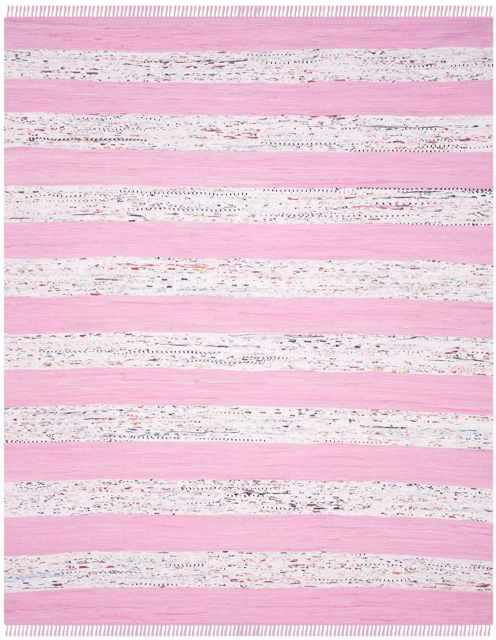 Montauk Marled Wide Stripe Hand-Woven Cotton Rug