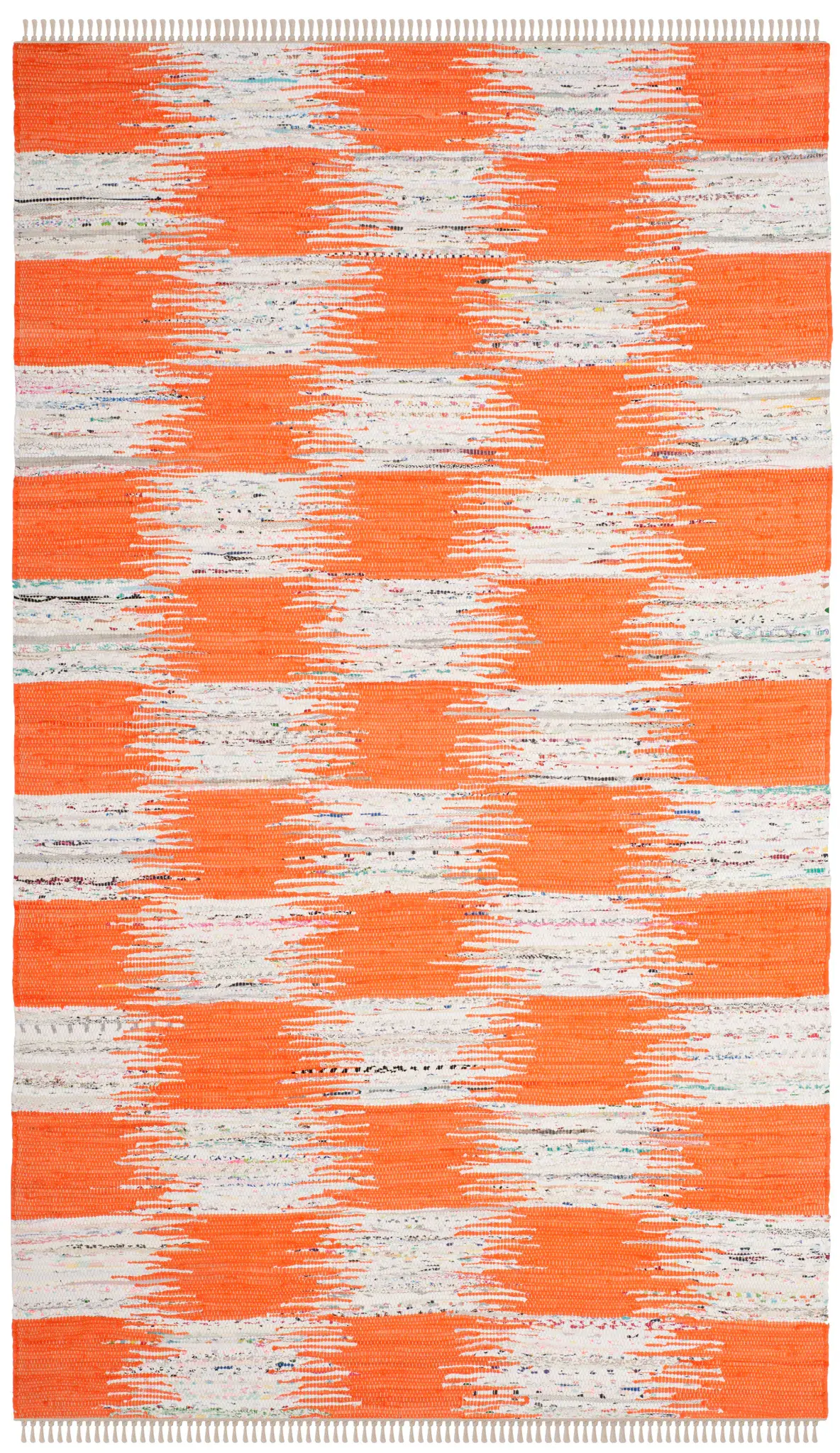 Montauk Ikat Check Hand-Woven Cotton Rug