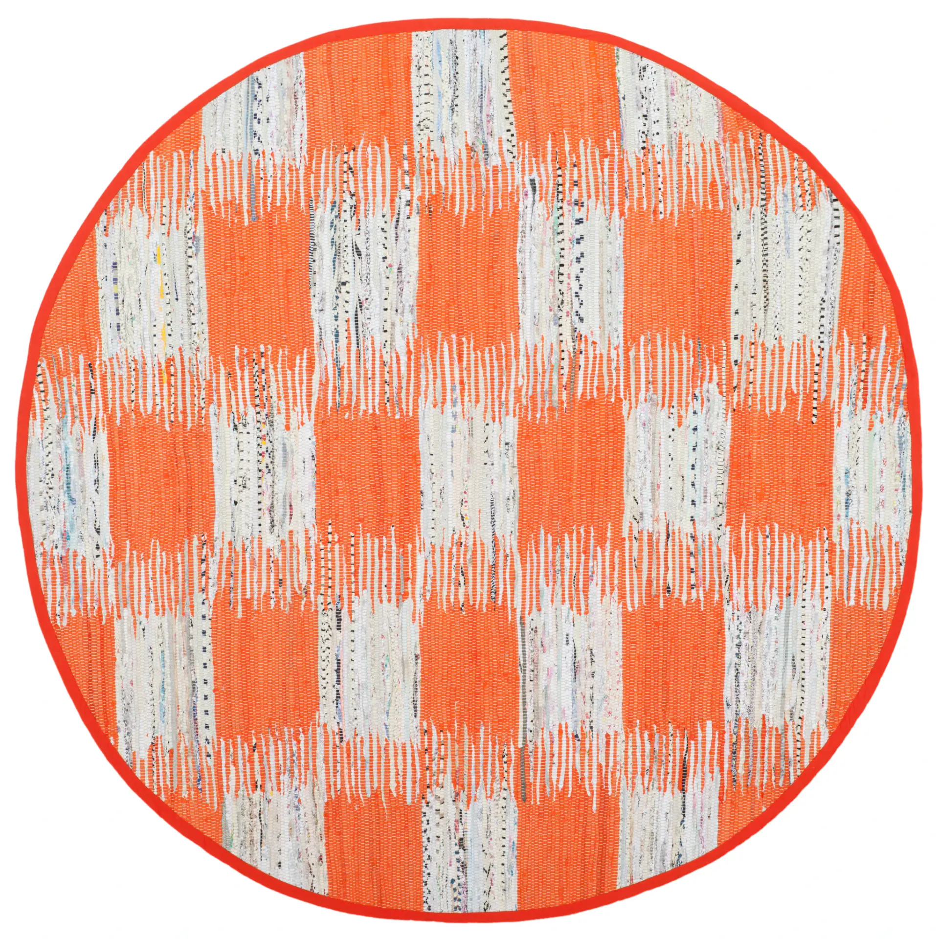 Montauk Ikat Check Hand-Woven Cotton Rug