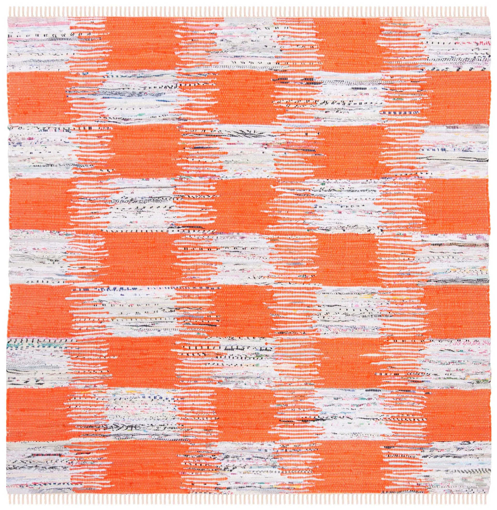 Montauk Ikat Check Hand-Woven Cotton Rug