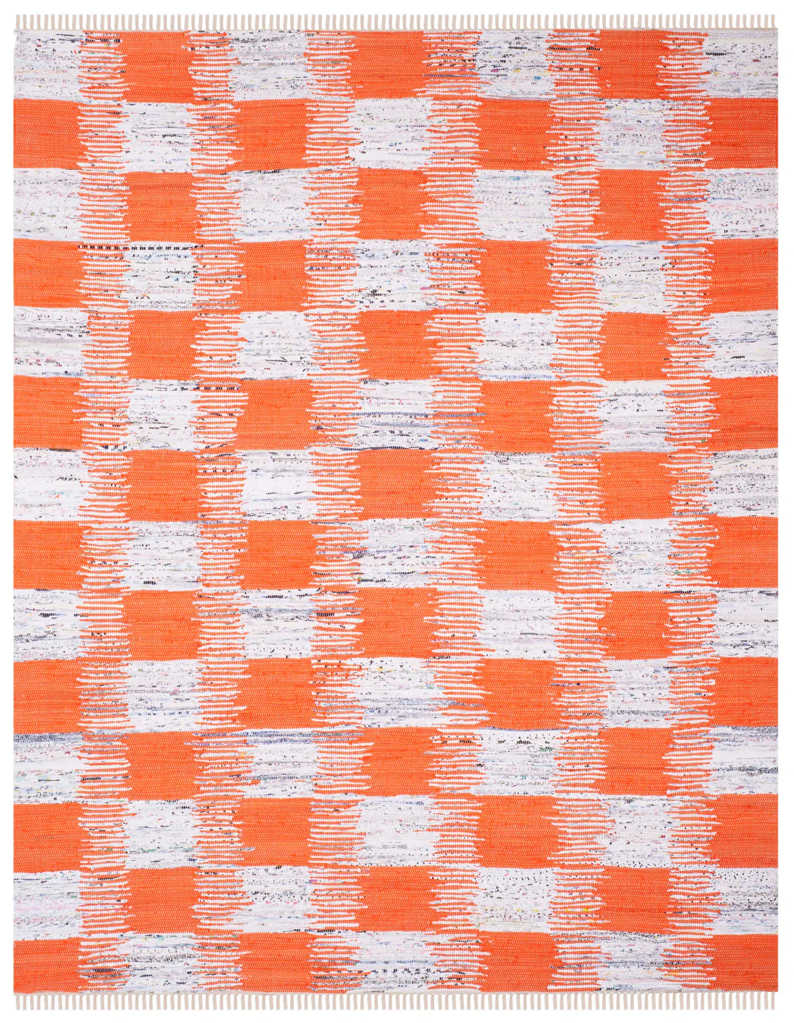 Montauk Ikat Check Hand-Woven Cotton Rug