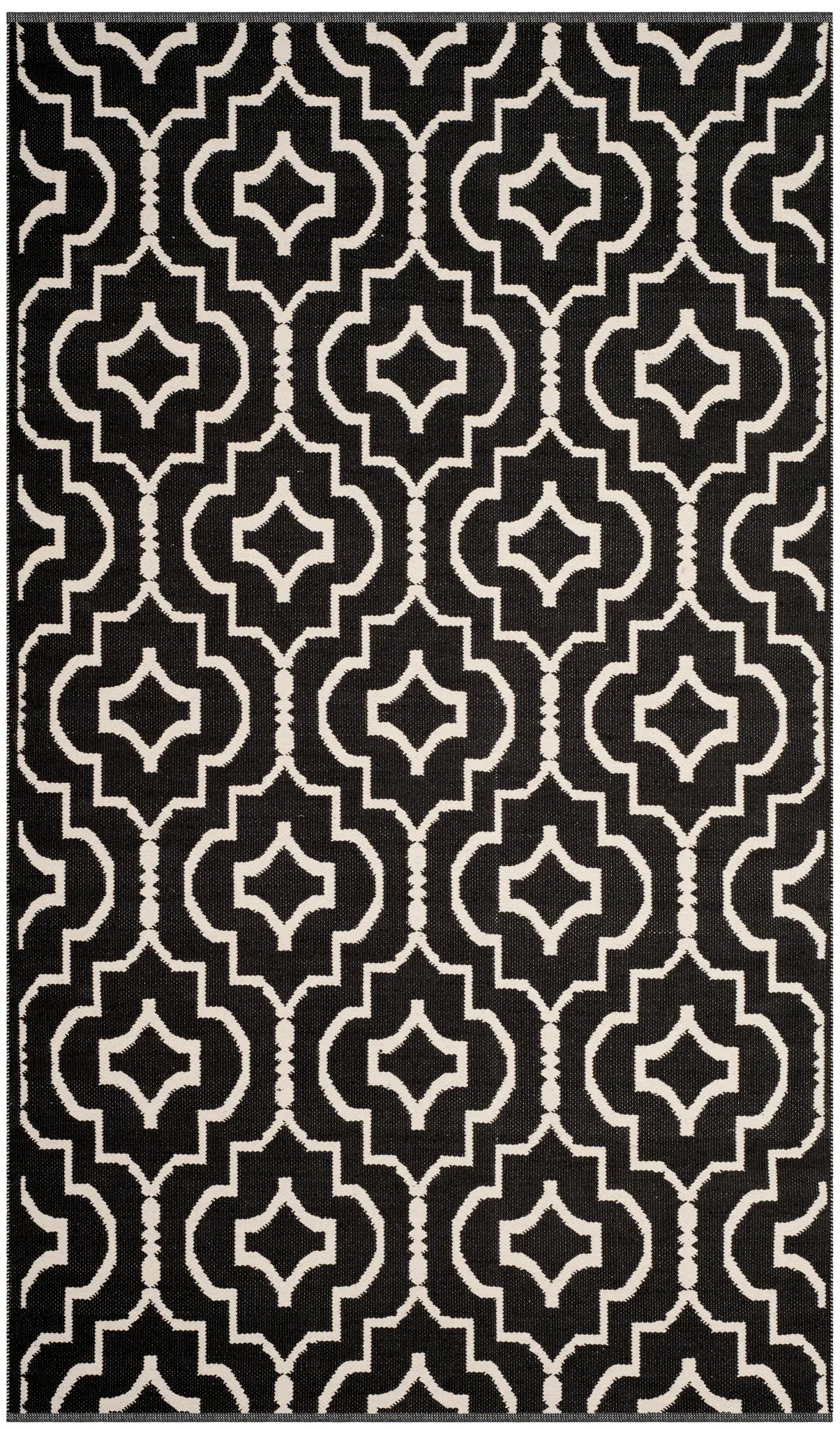 Montauk Nested Ogee Trellis Hand-Woven Cotton Rug