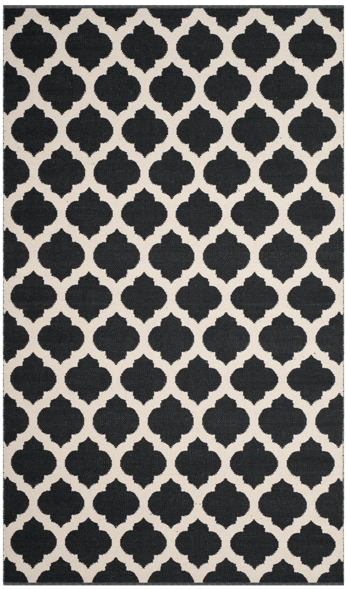 Montauk Quatrefoil Trellis Hand-Woven Cotton Rug