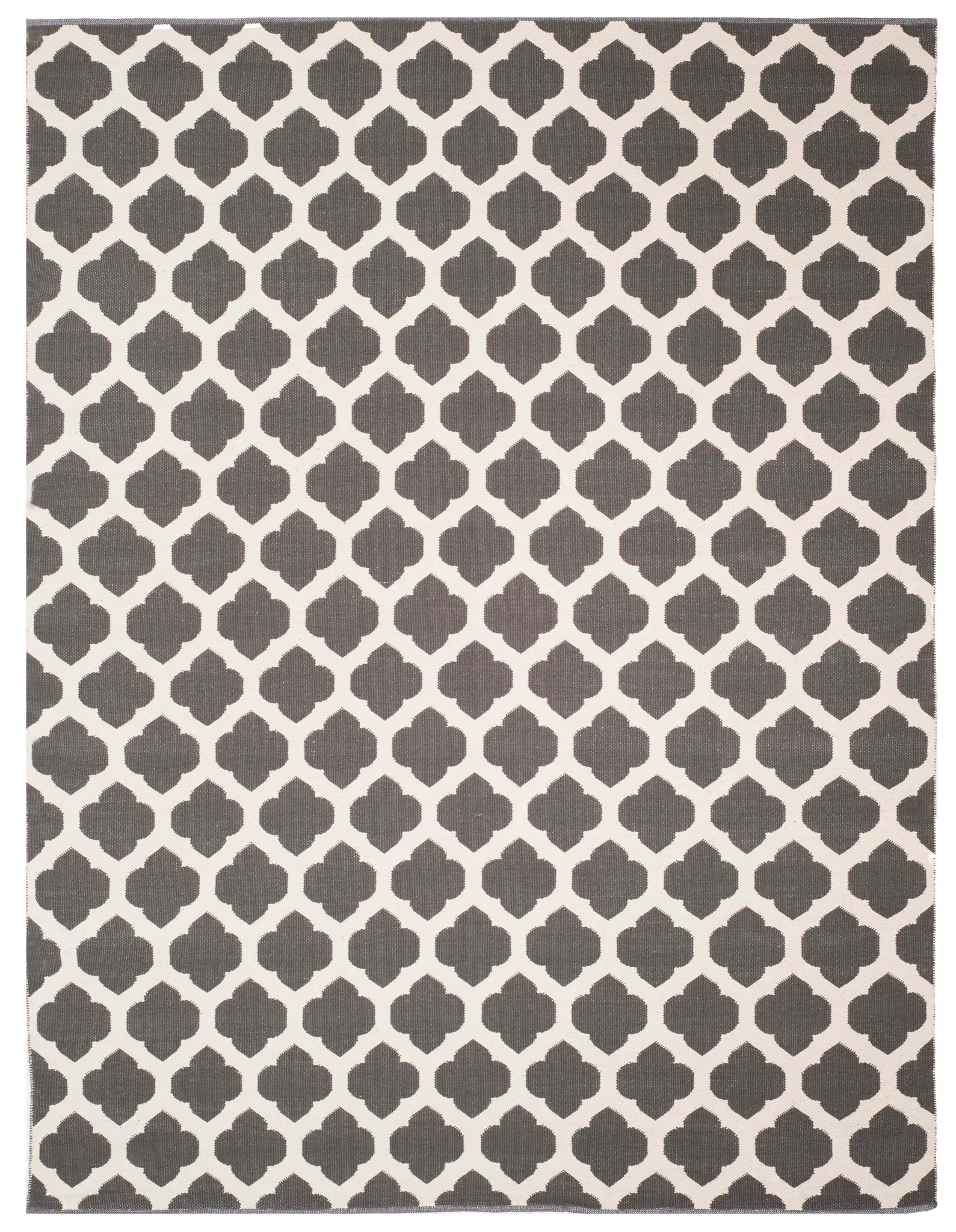 Montauk Quatrefoil Trellis Hand-Woven Cotton Rug