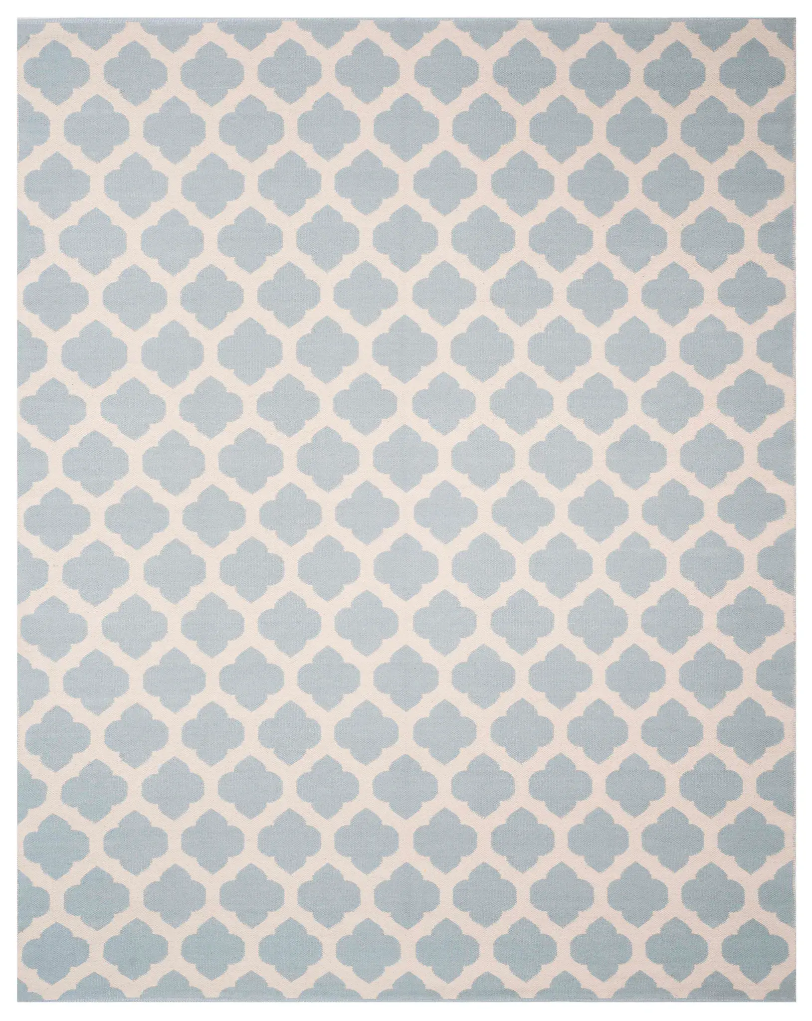 Montauk Quatrefoil Trellis Hand-Woven Cotton Rug