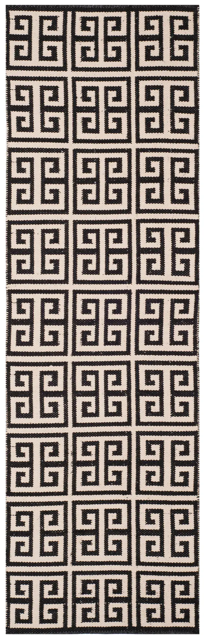 Montauk Greek Key Hand-Woven Cotton Rug