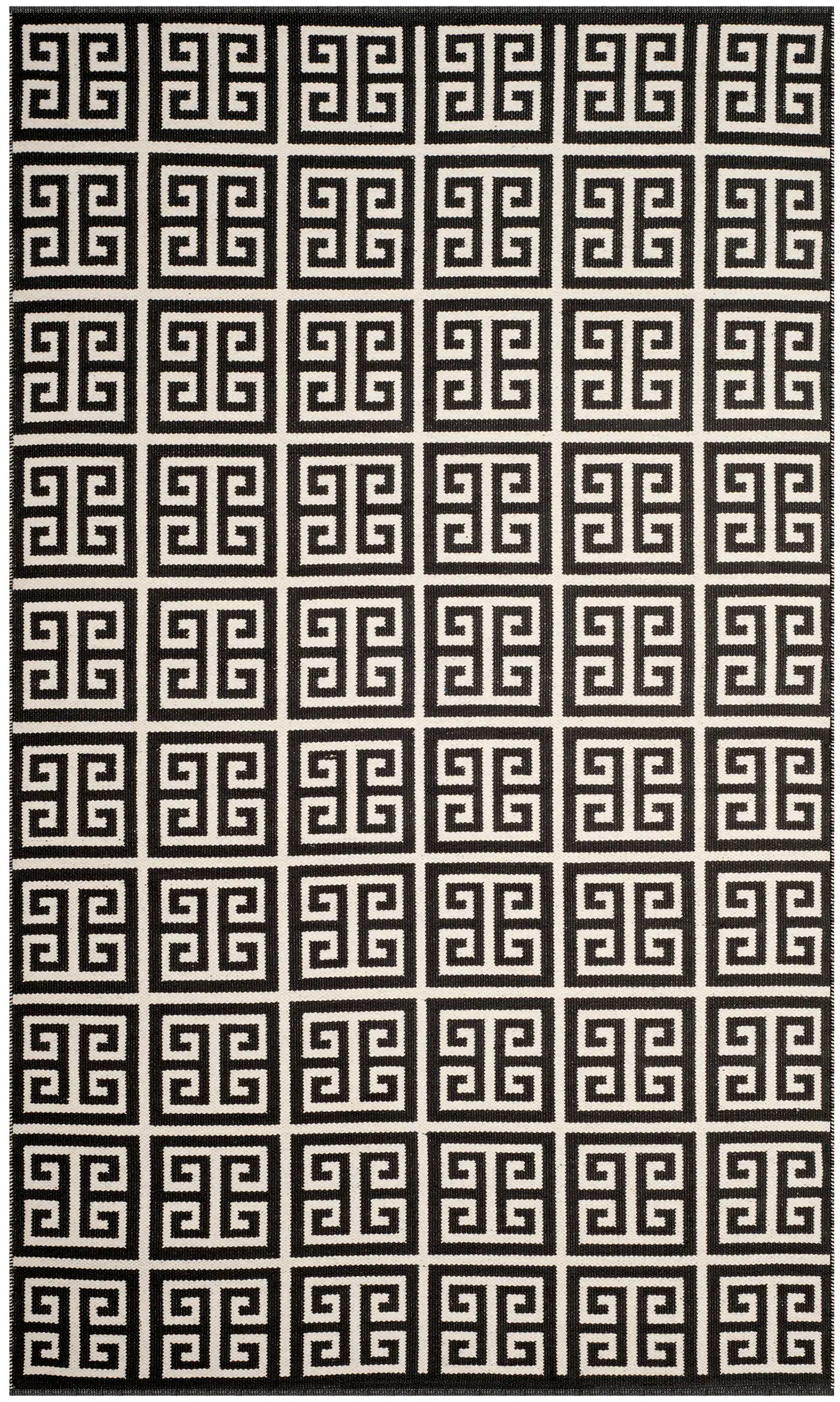 Montauk Greek Key Hand-Woven Cotton Rug