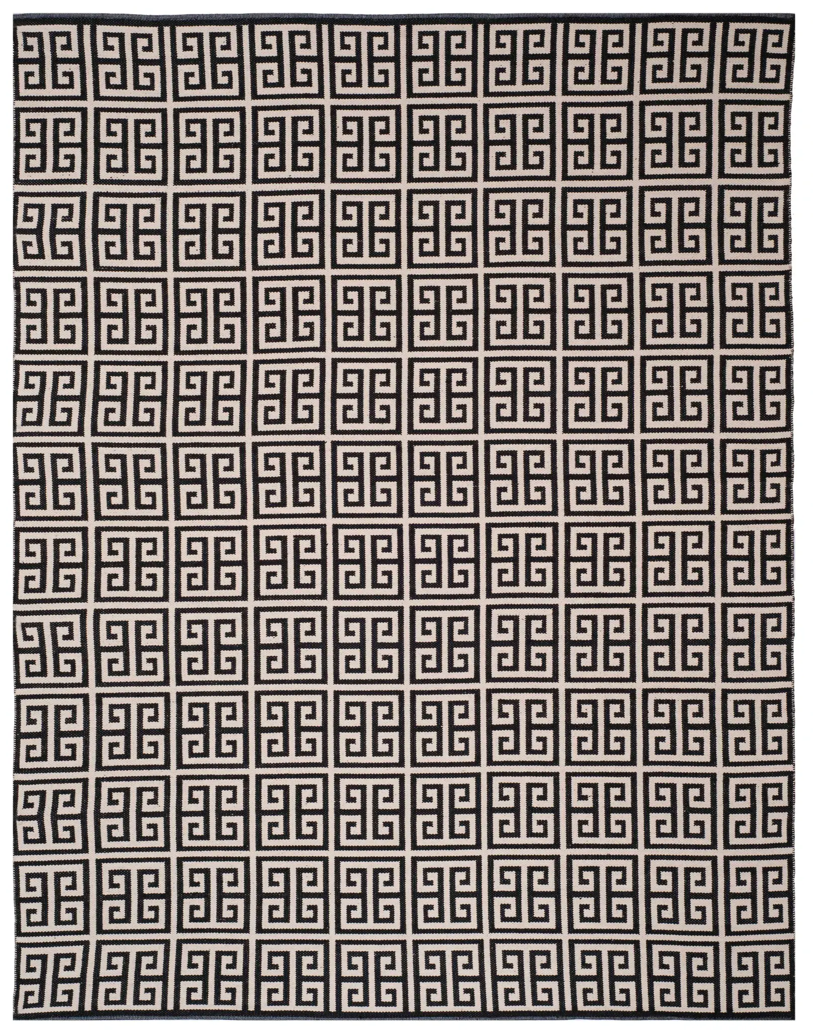 Montauk Greek Key Hand-Woven Cotton Rug