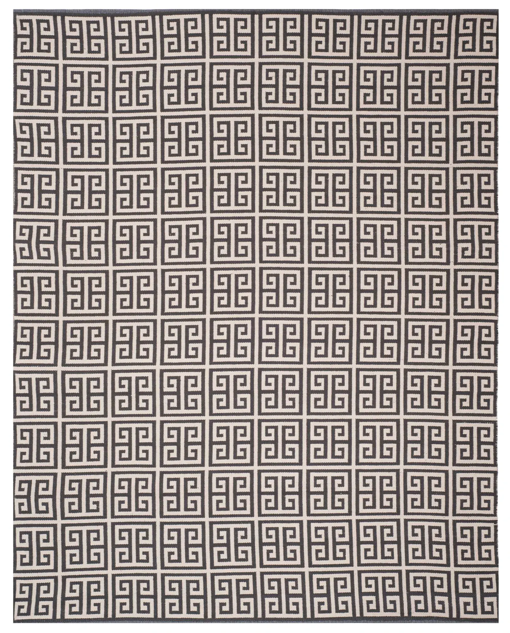 Montauk Greek Key Hand-Woven Cotton Rug