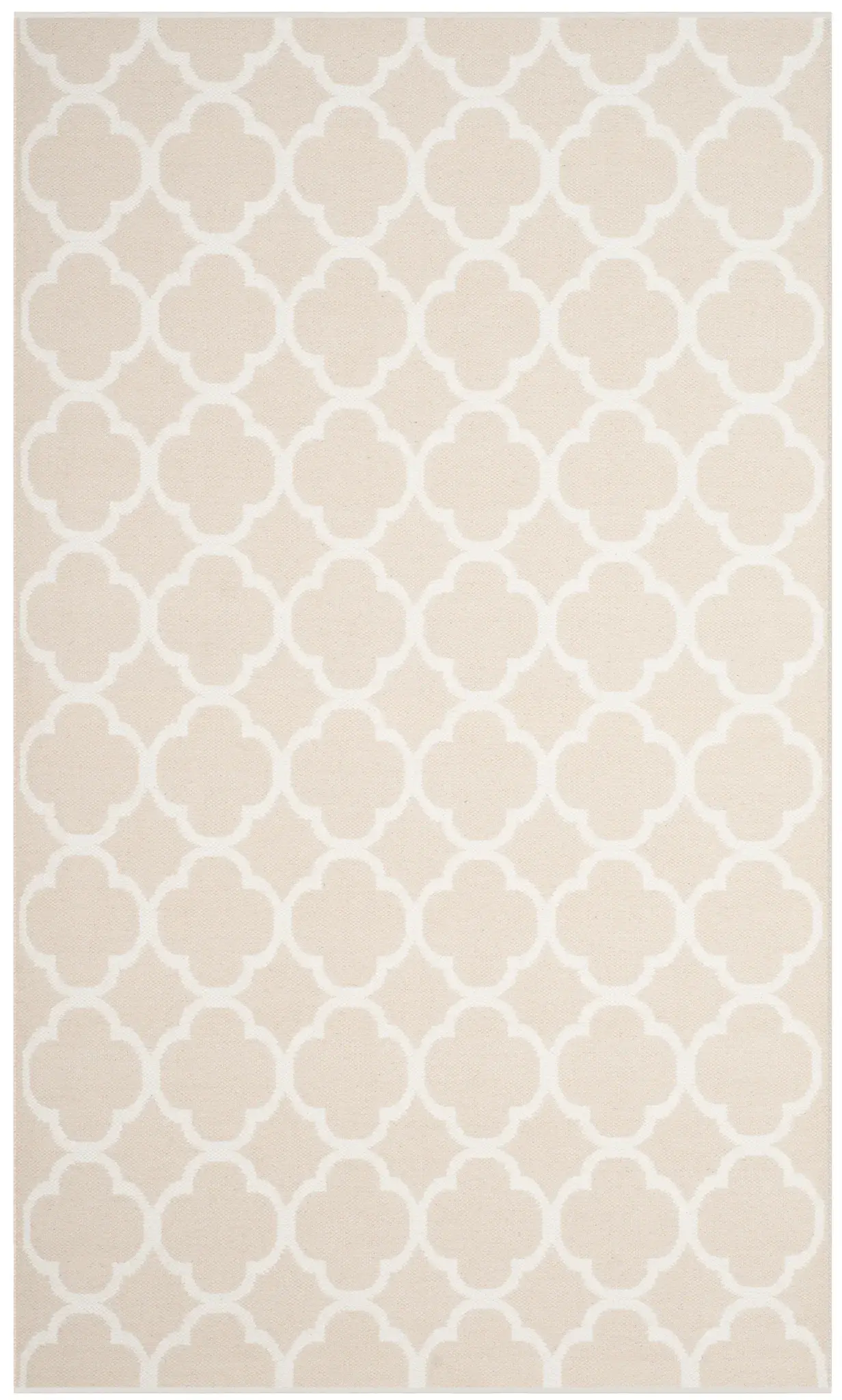 Montauk Quatrefoil Trellis Hand-Woven Cotton Rug