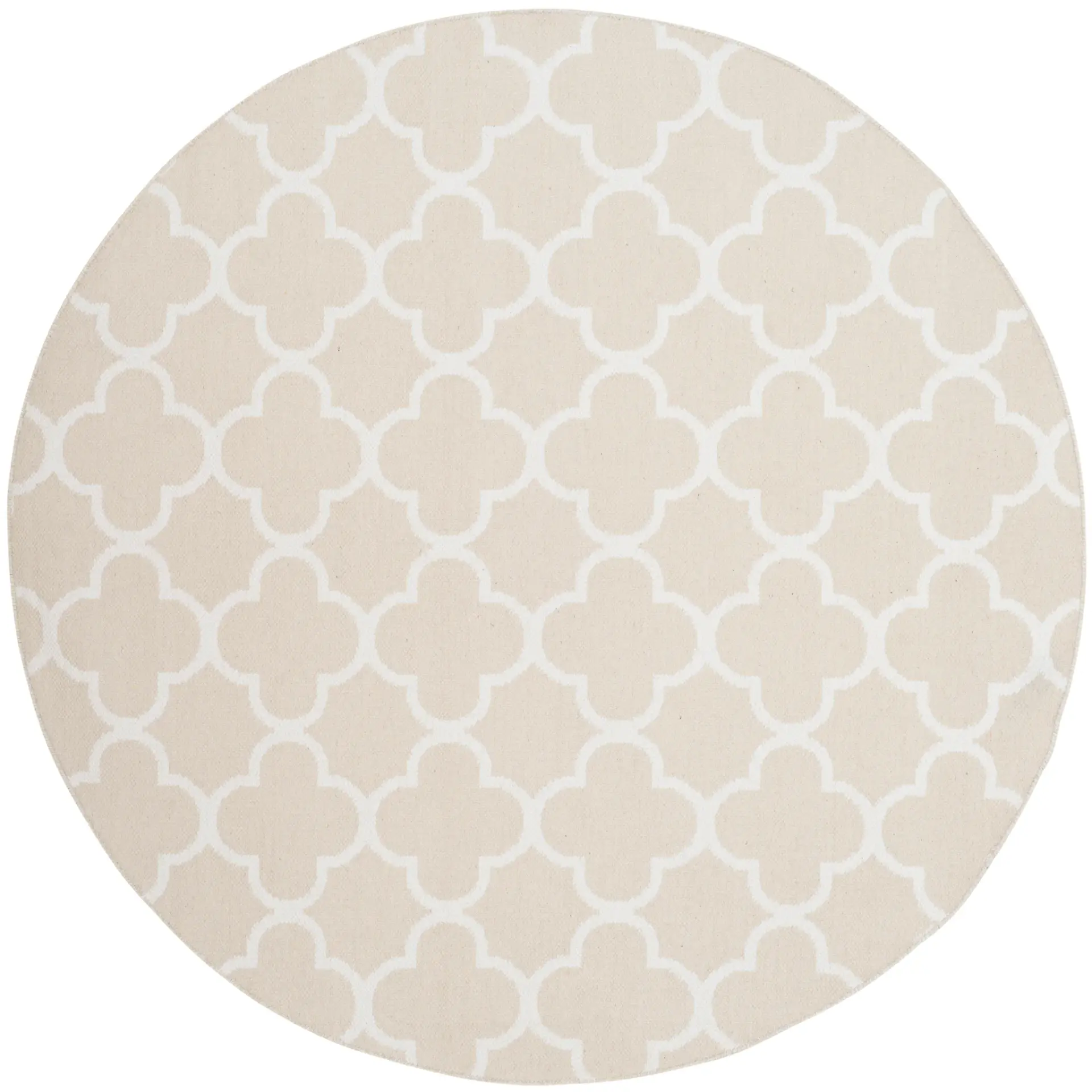 Montauk Quatrefoil Trellis Hand-Woven Cotton Rug