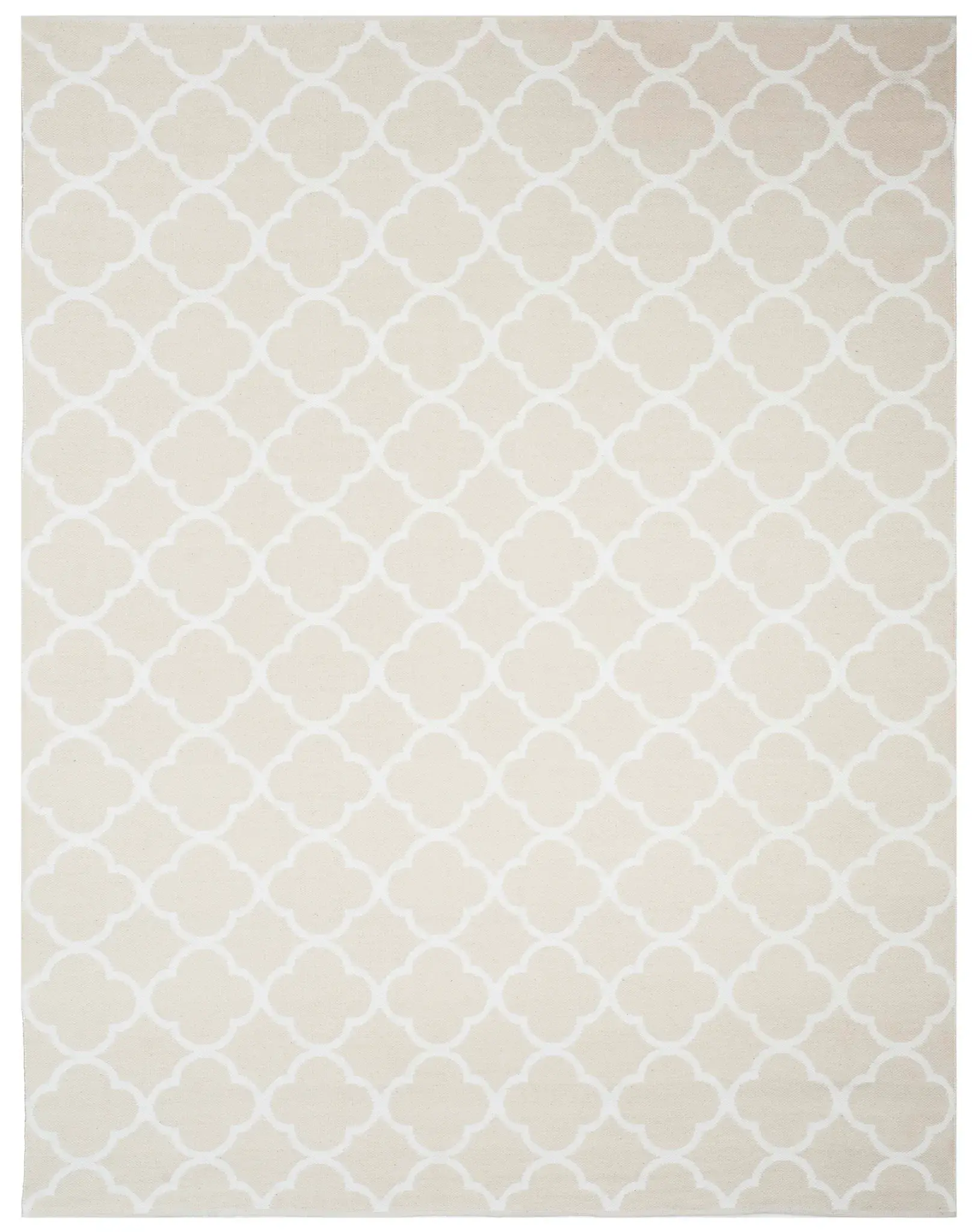 Montauk Quatrefoil Trellis Hand-Woven Cotton Rug