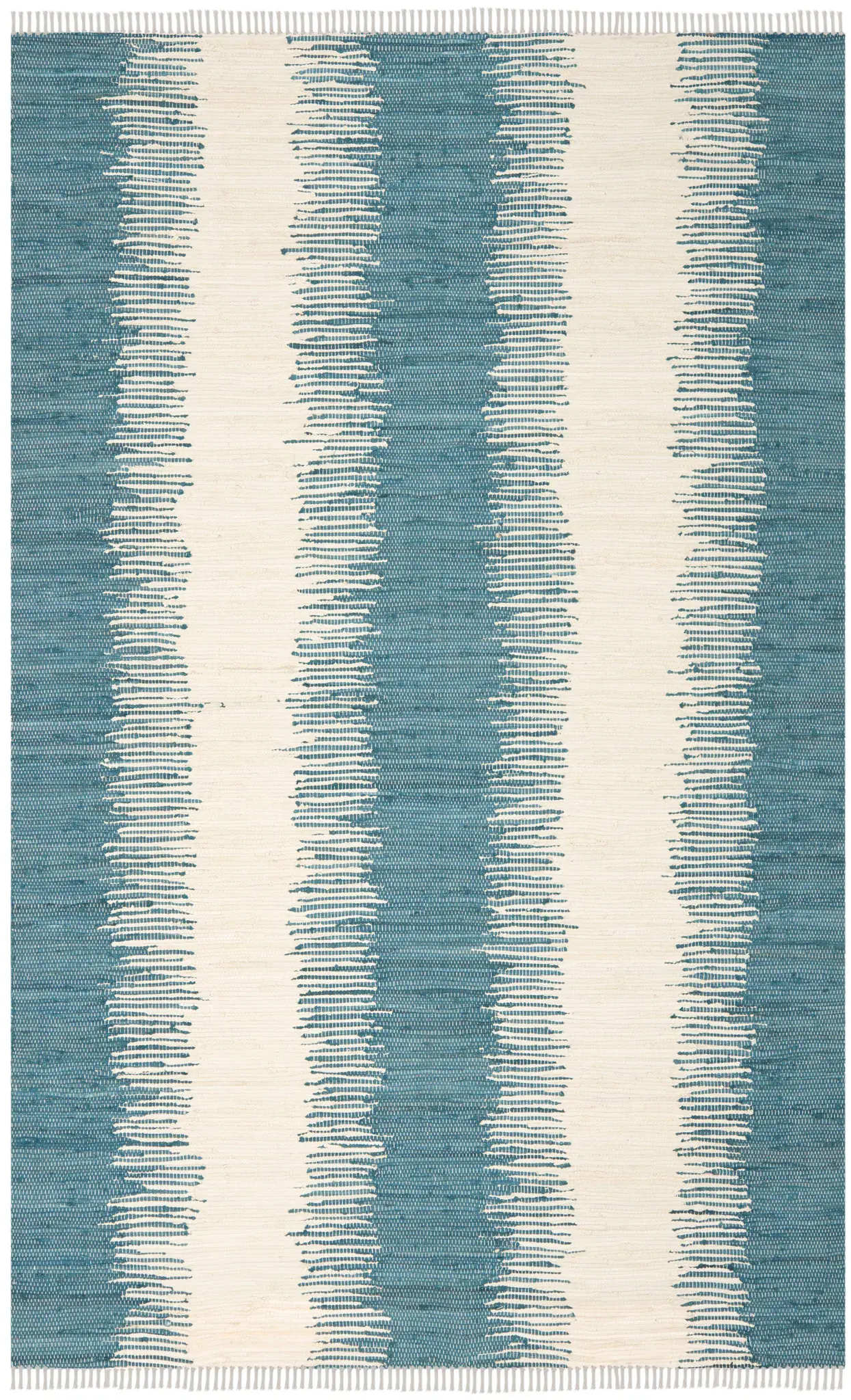 Montauk Vertical Stripe Hand-Woven Cotton Rug