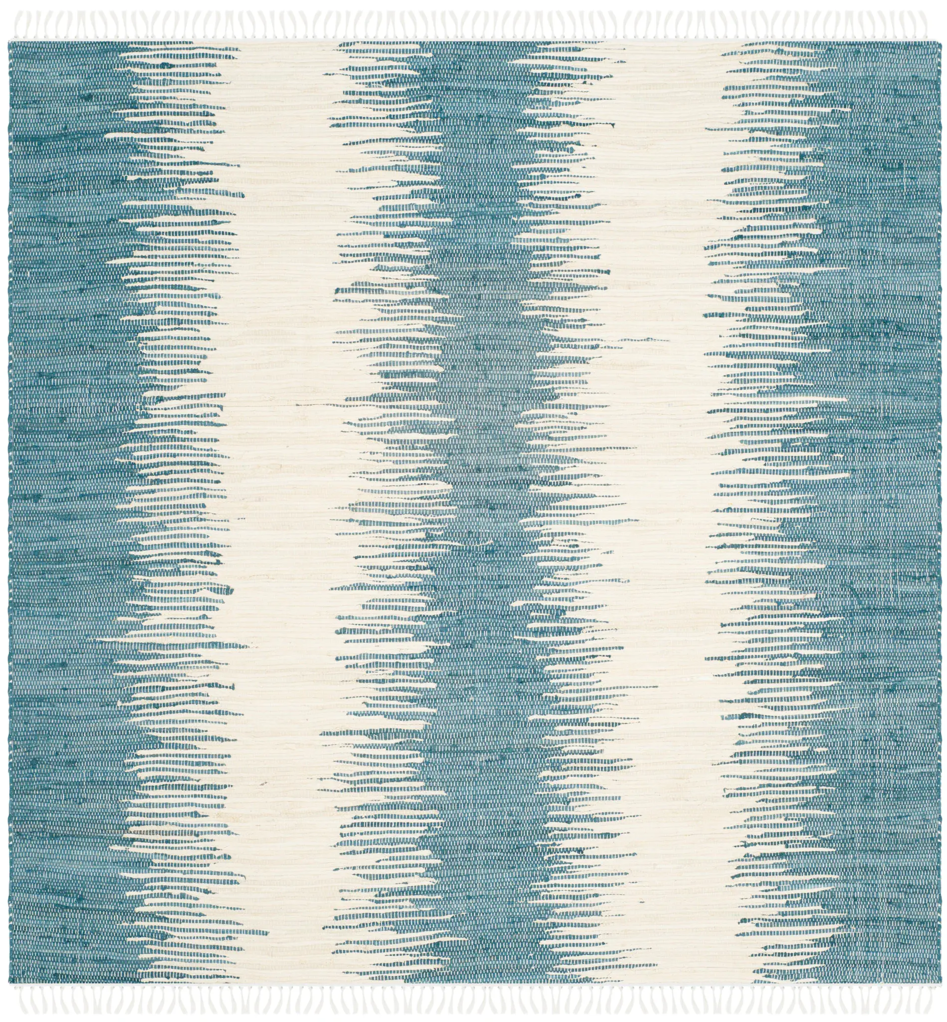 Montauk Vertical Stripe Hand-Woven Cotton Rug