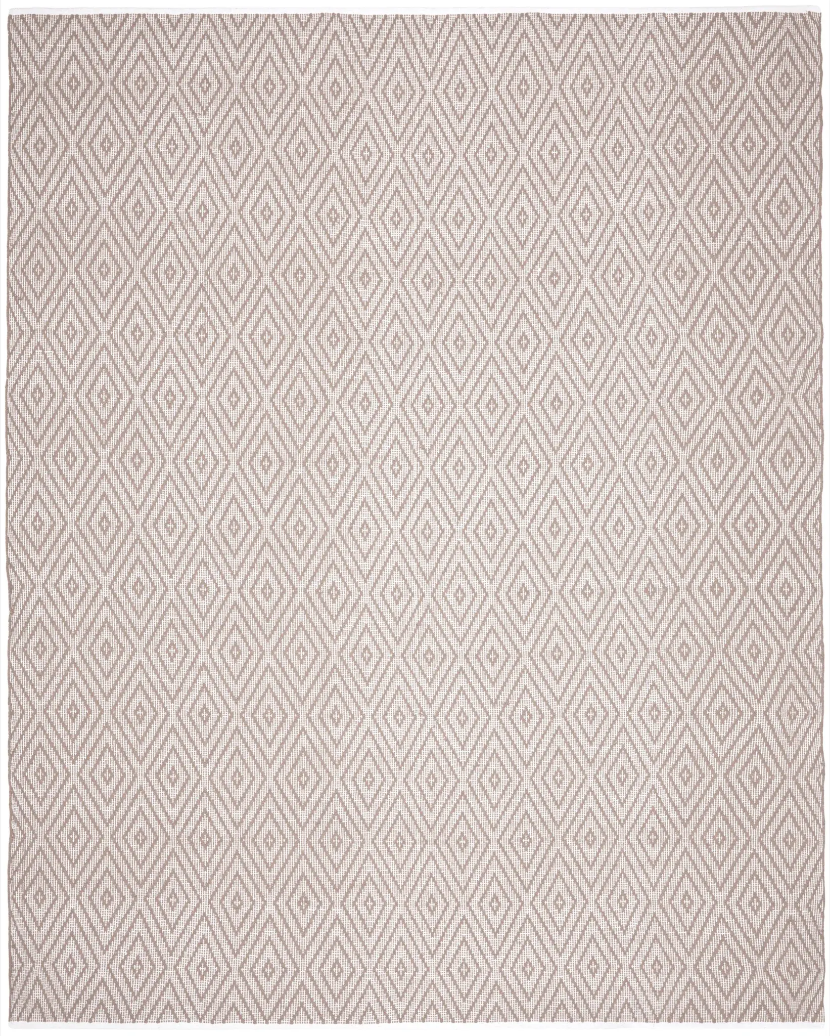 Montauk Repeating Diamond Hand-Woven Cotton Rug