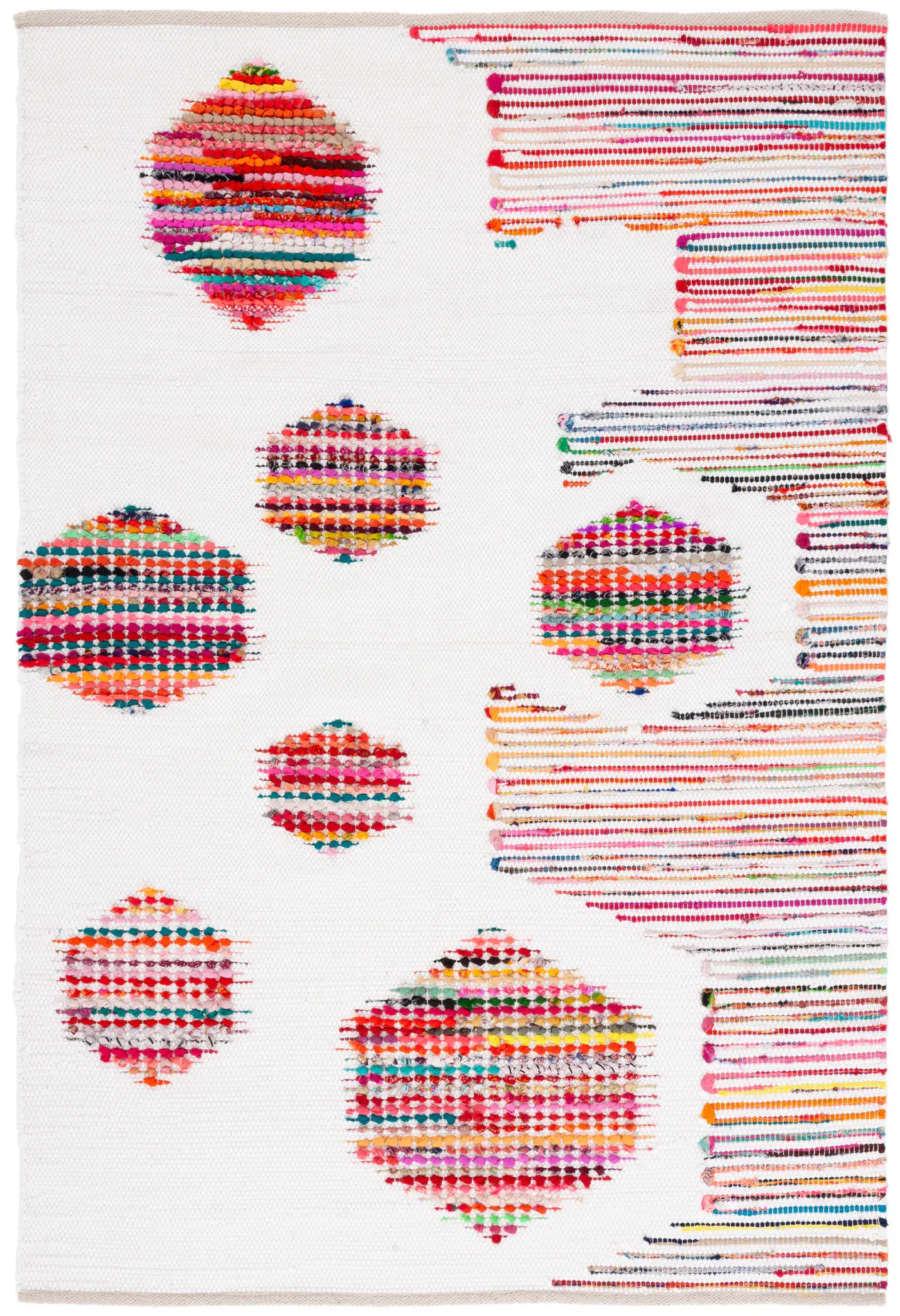 Montauk Striped And Geometric Flatweave Rug