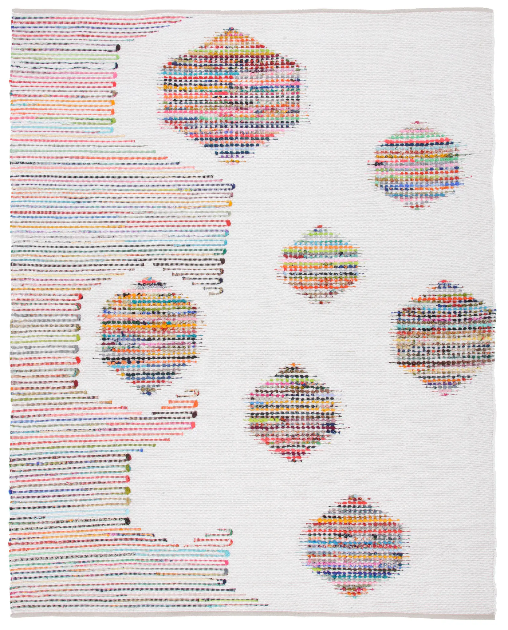 Montauk Striped And Geometric Flatweave Rug