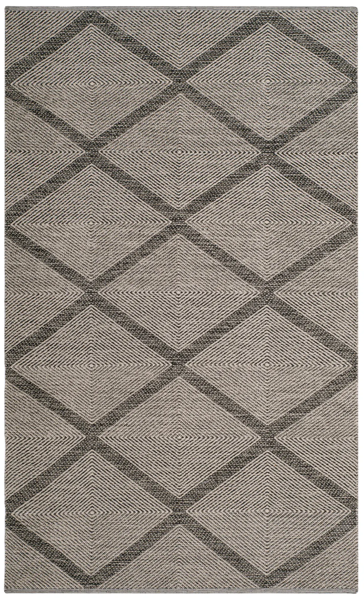 Montauk Diamond Hand-Woven Cotton Rug