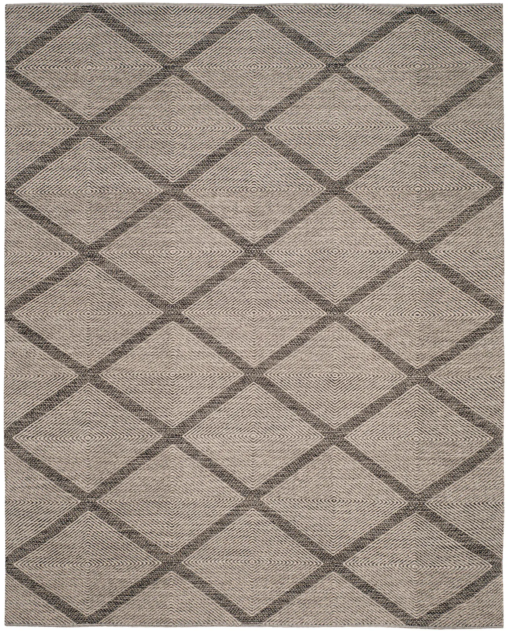 Montauk Diamond Hand-Woven Cotton Rug