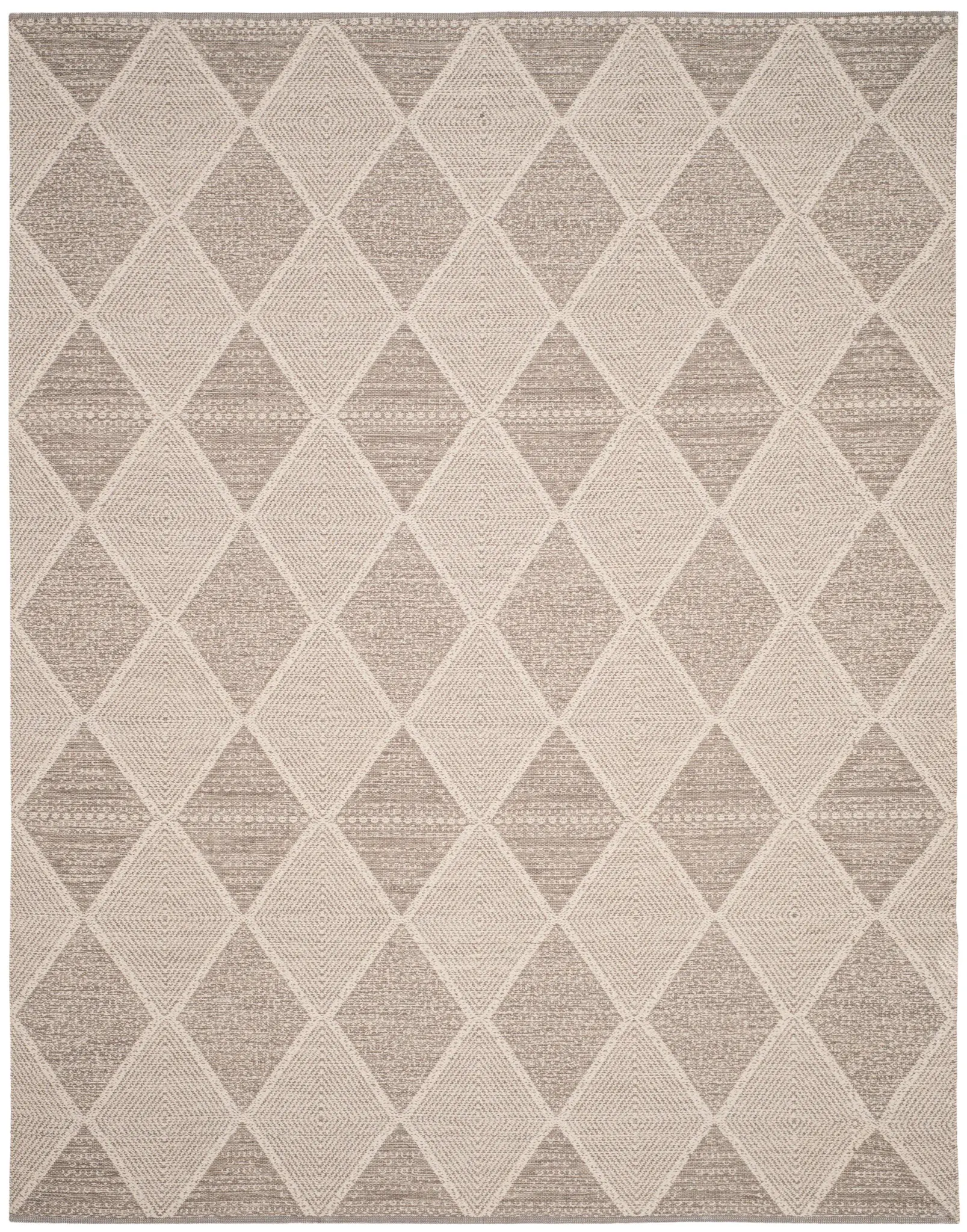 Montauk Elongated Diamond Hand-Woven Cotton Rug