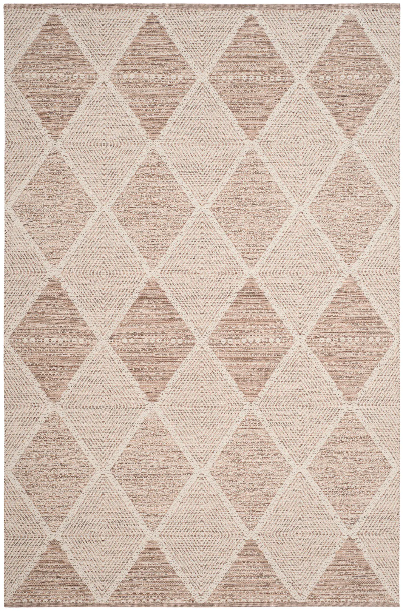 Montauk Elongated Diamond Hand-Woven Cotton Rug