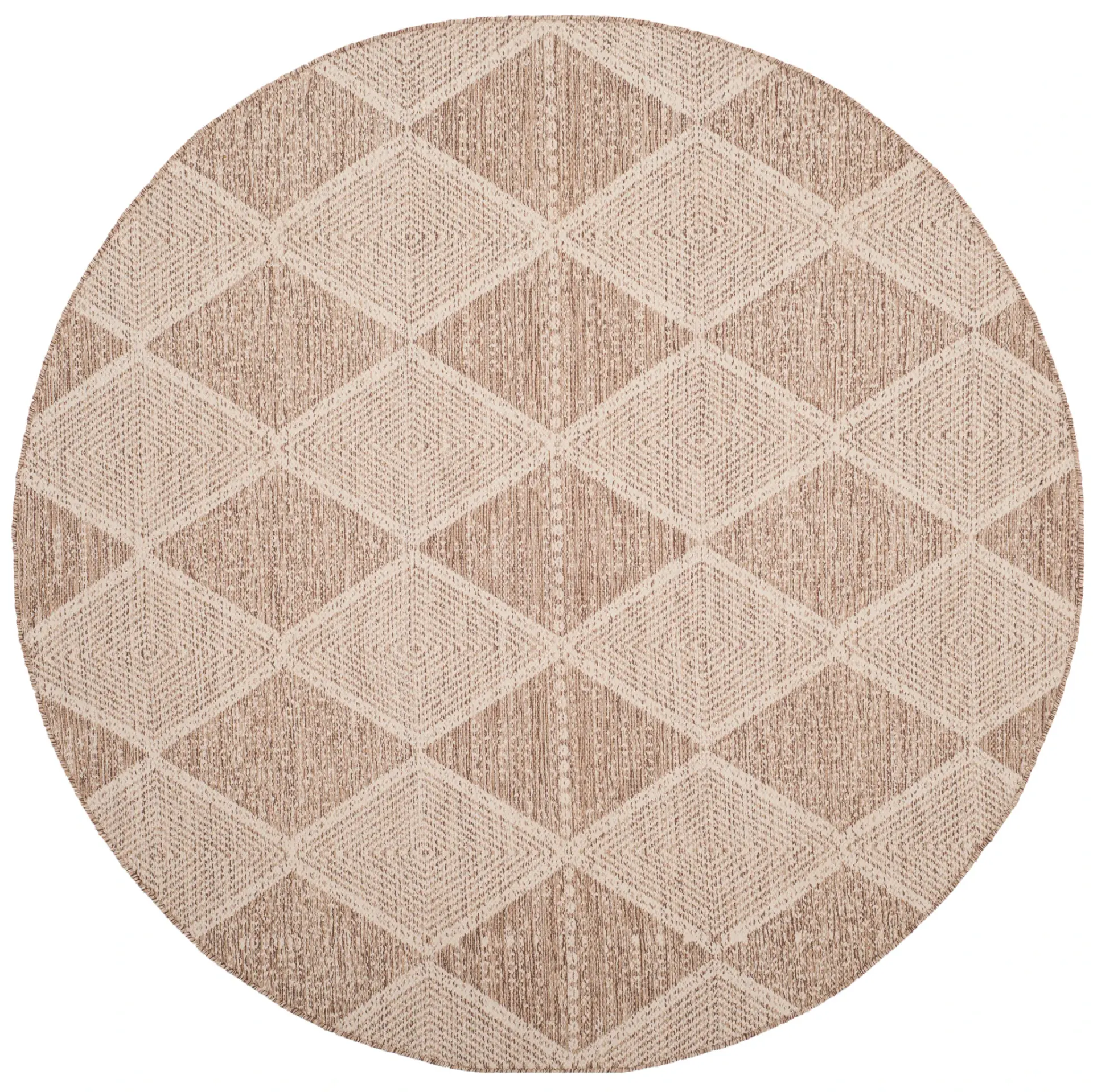 Montauk Elongated Diamond Hand-Woven Cotton Rug