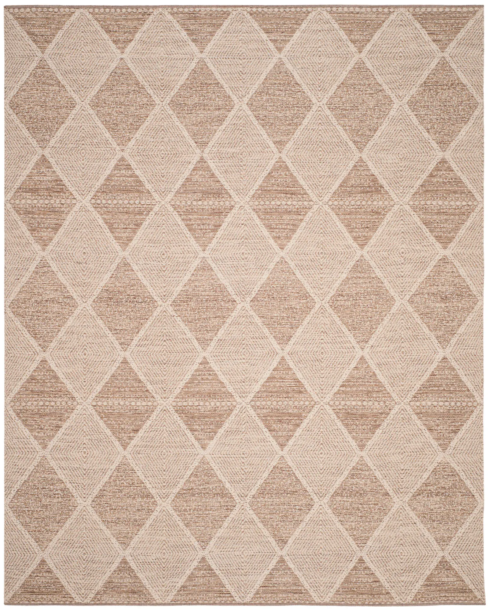 Montauk Elongated Diamond Hand-Woven Cotton Rug