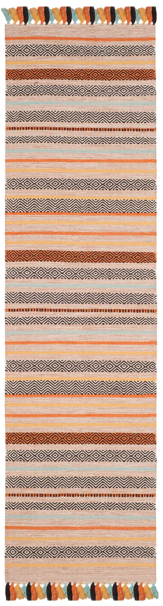Montauk Banded Chevron Hand-Woven Cotton Rug