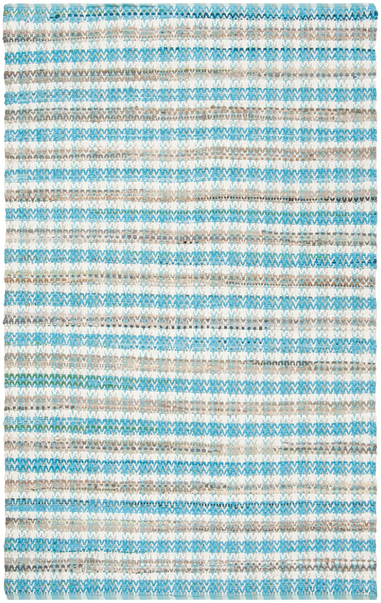 Montauk Allover Tribal Stripe Hand-Woven Cotton Rug