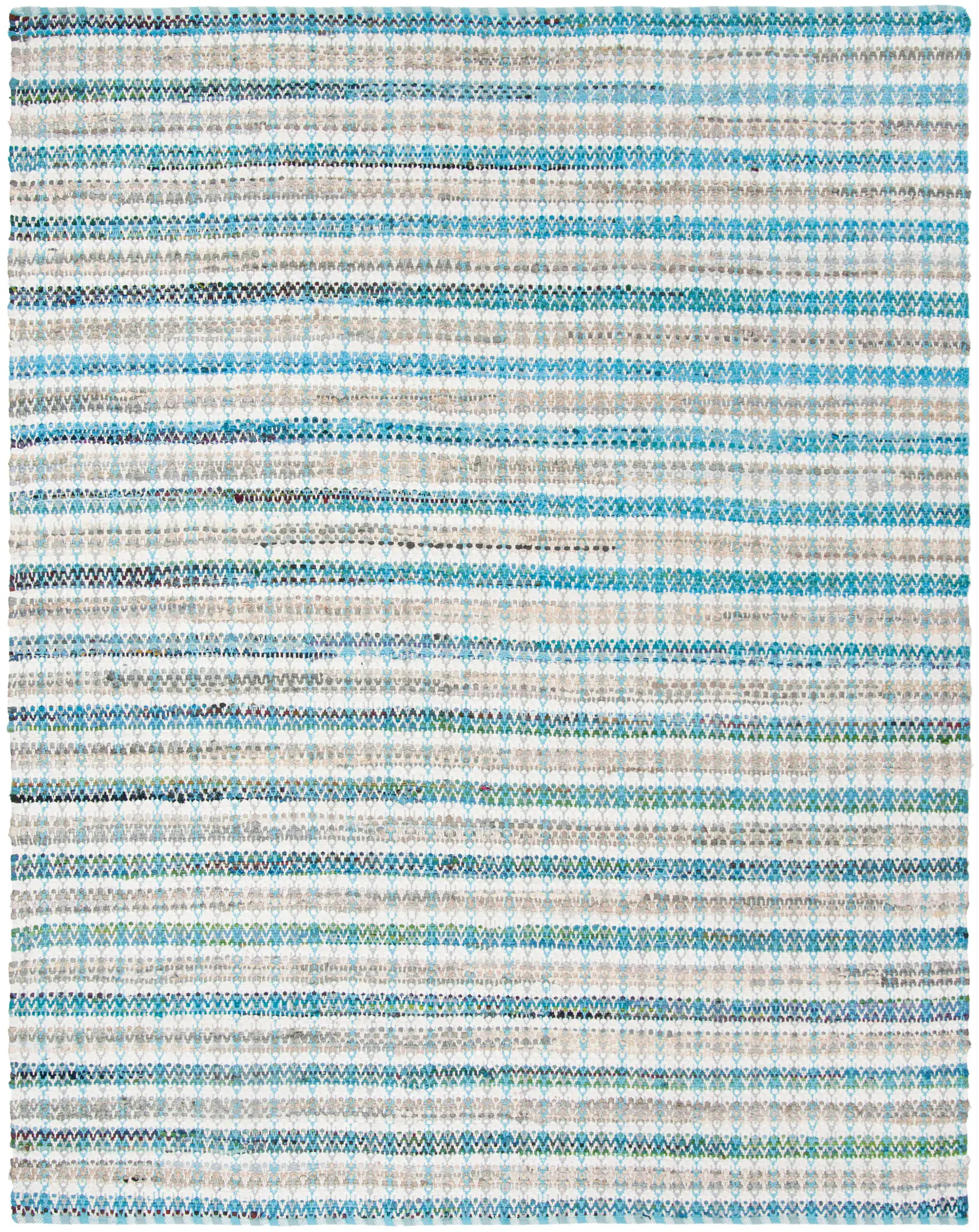Montauk Allover Tribal Stripe Hand-Woven Cotton Rug