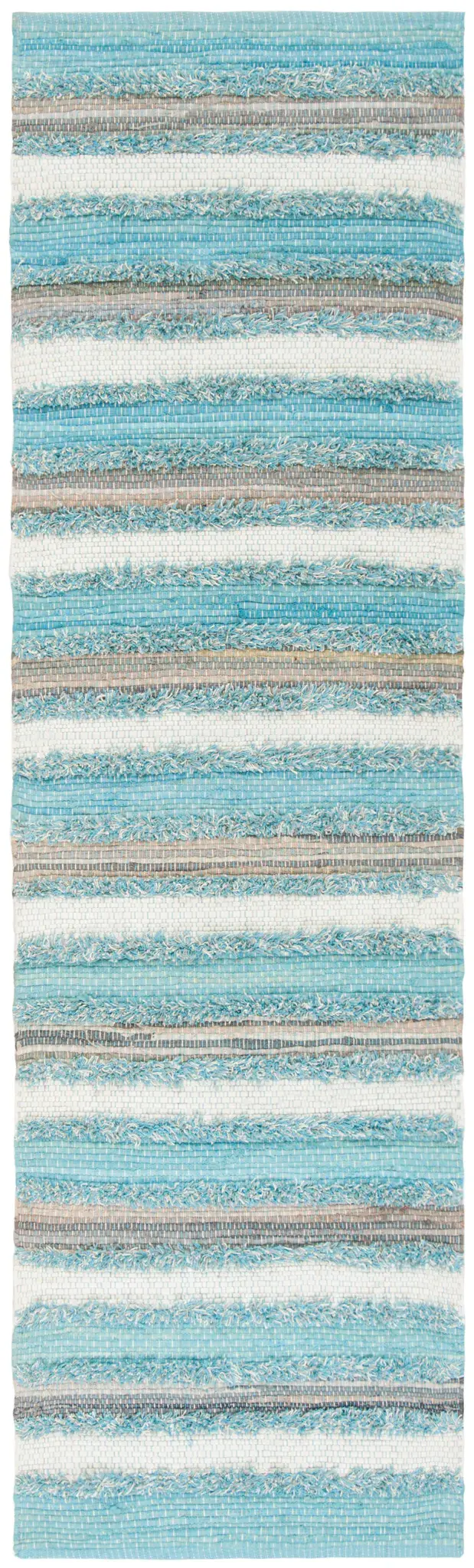 Montauk Frayed Stripe Hand-Woven Cotton Rug