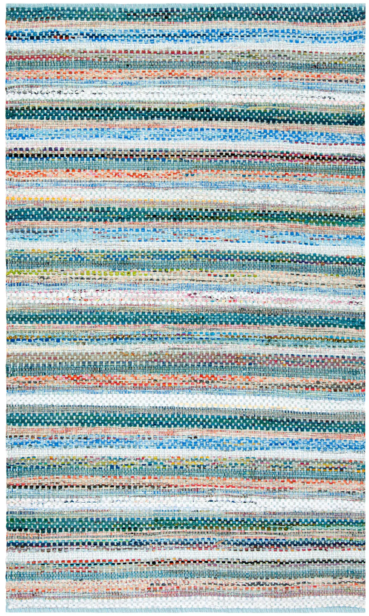 Montauk Variegated Stripe Hand-Woven Cotton Rug