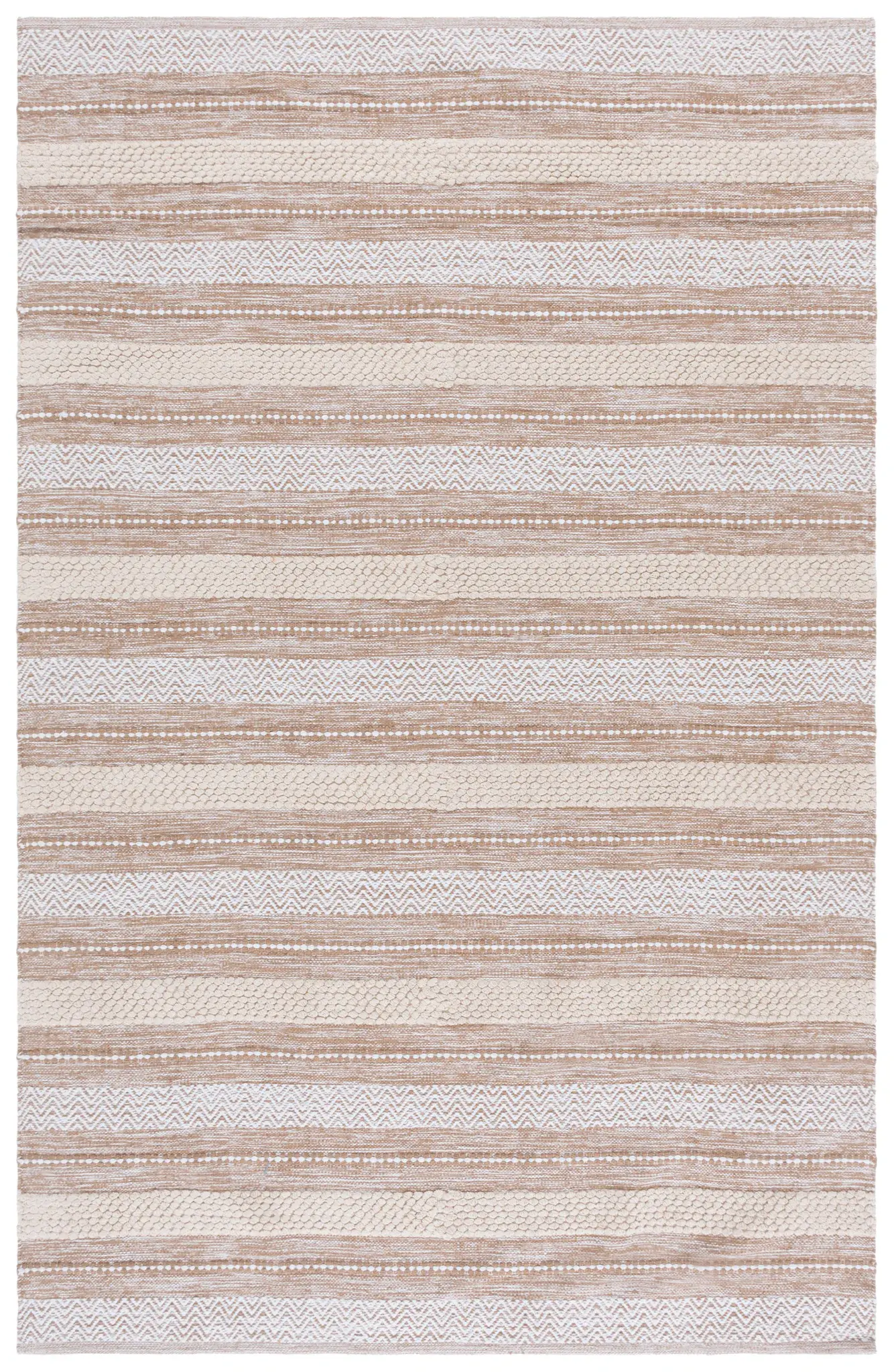 Montauk Textured Stripe Hand-Loomed Cotton Rug
