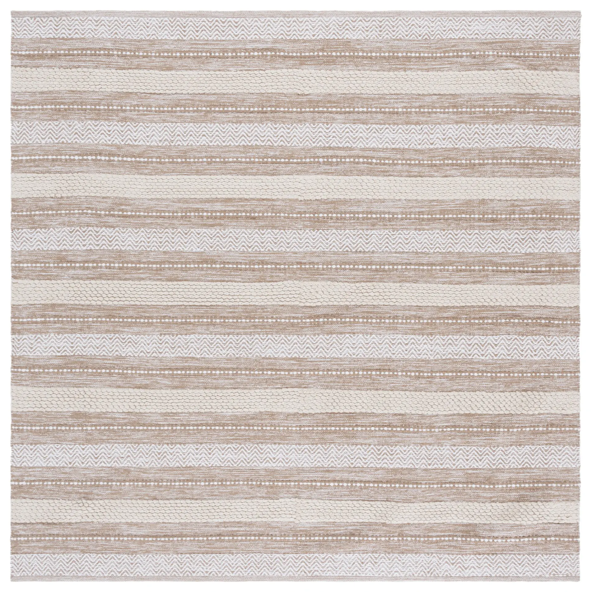 Montauk Textured Stripe Hand-Loomed Cotton Rug