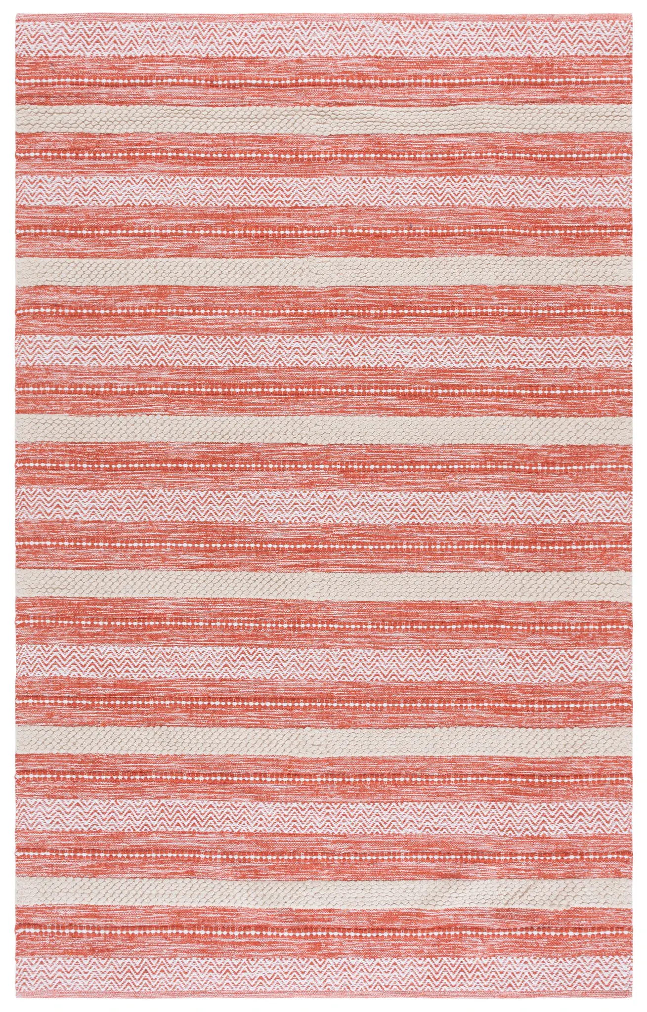 Montauk Textured Stripe Hand-Loomed Cotton Rug