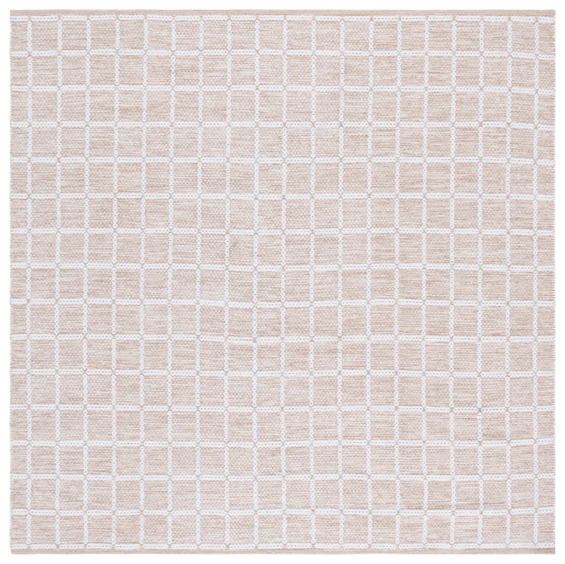 Montauk Waffle Grid Hand-Loomed Cotton Rug